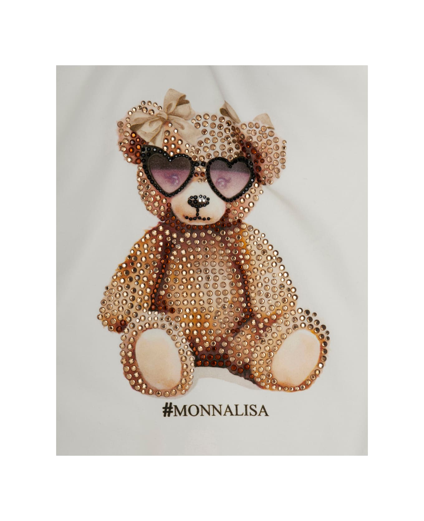 Monnalisa Multicolor Tracksuit With Logo Print On The Front In Cotton Stretch Baby - Multicolor