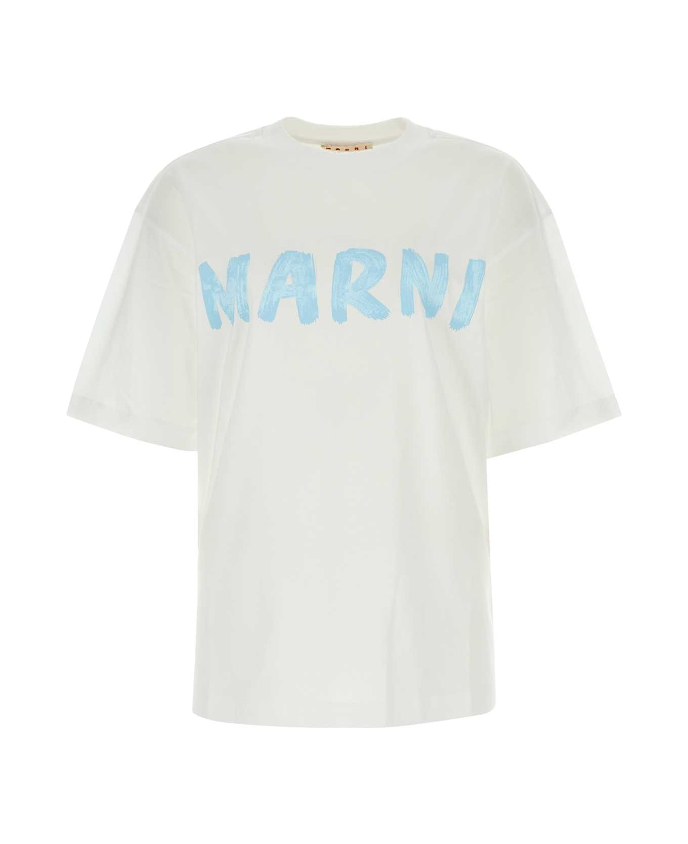 Marni White Cotton Oversize T-shirt - LILYWHITE Tシャツ