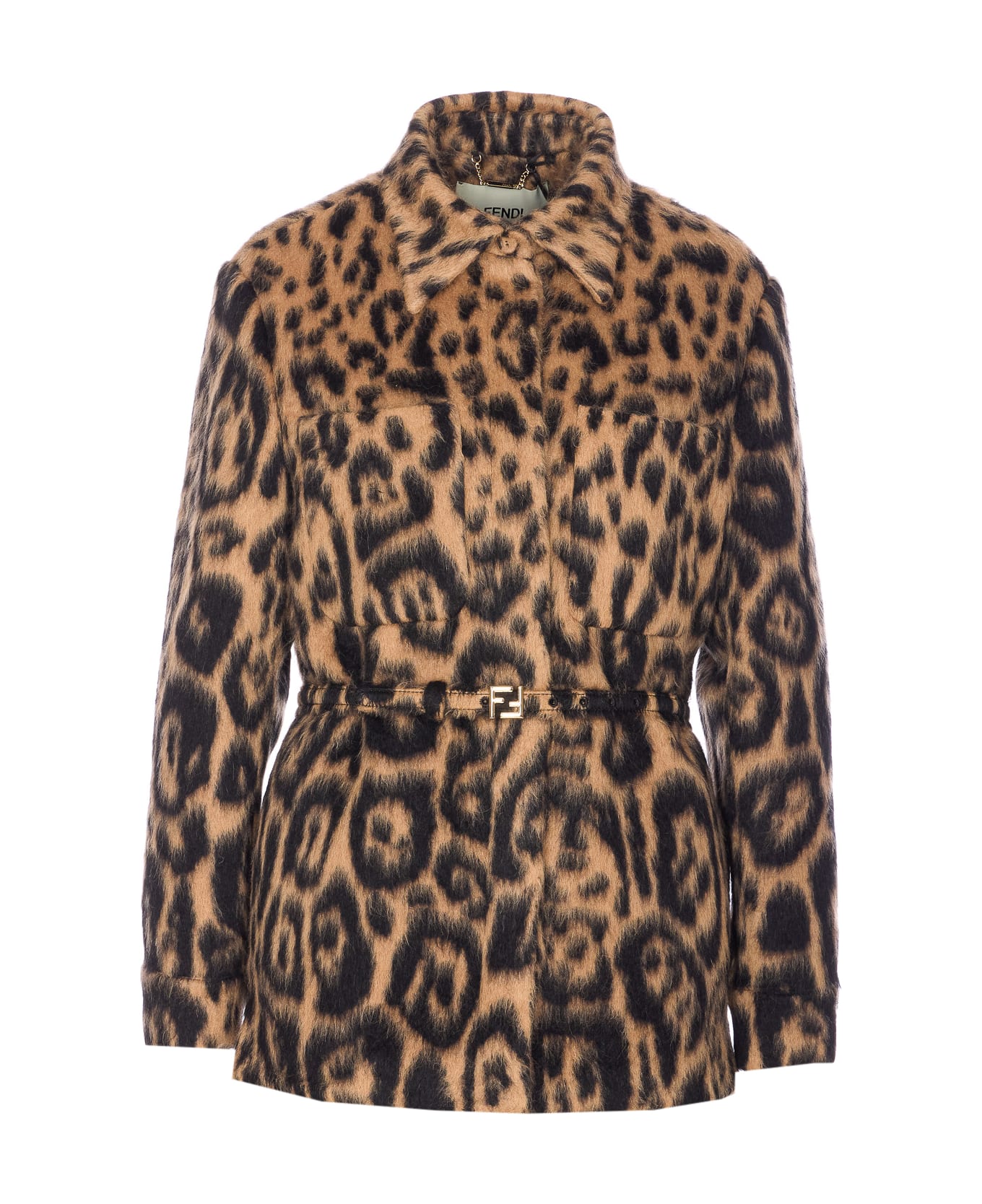 Fendi Leo Allover Stamp Go To Jacket - Brown