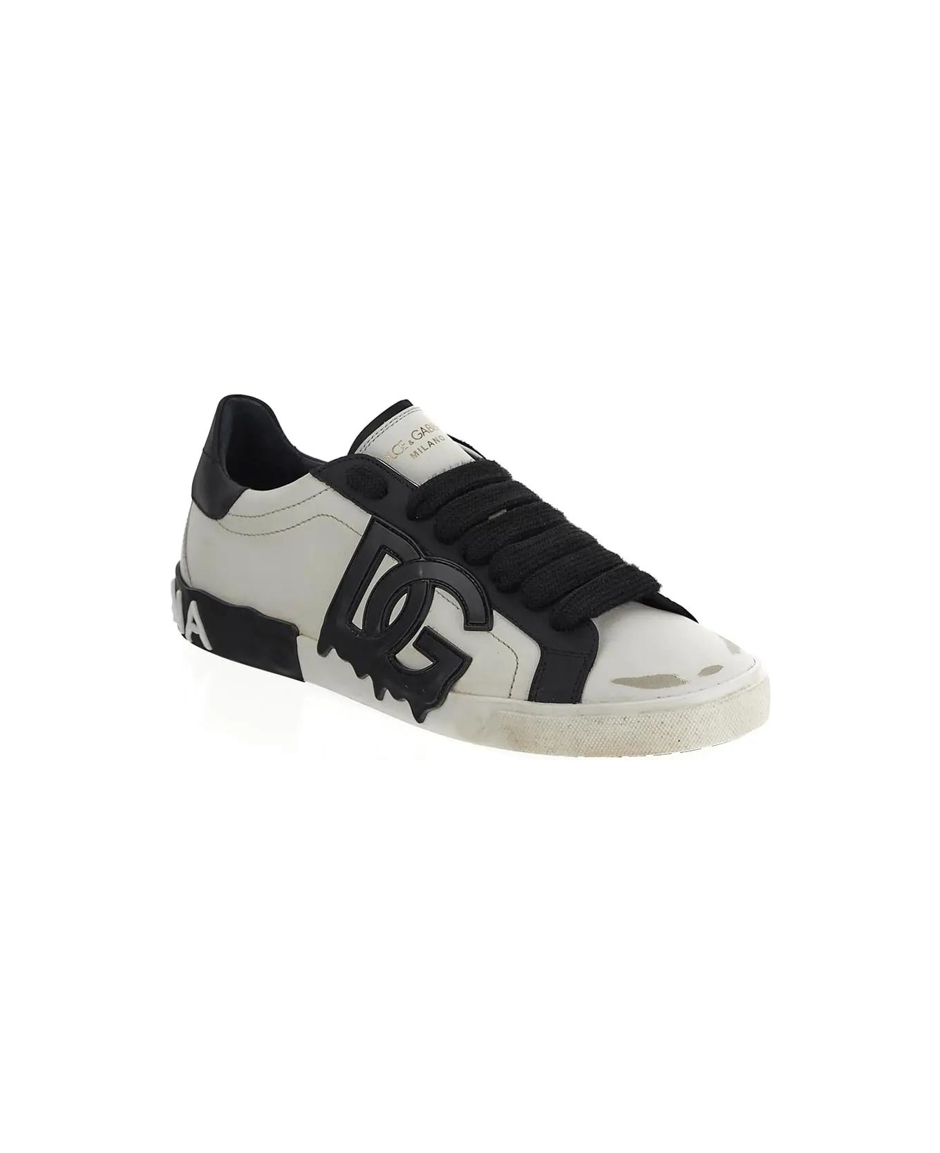 Dolce & Gabbana Low Sneakers - Bianco nero