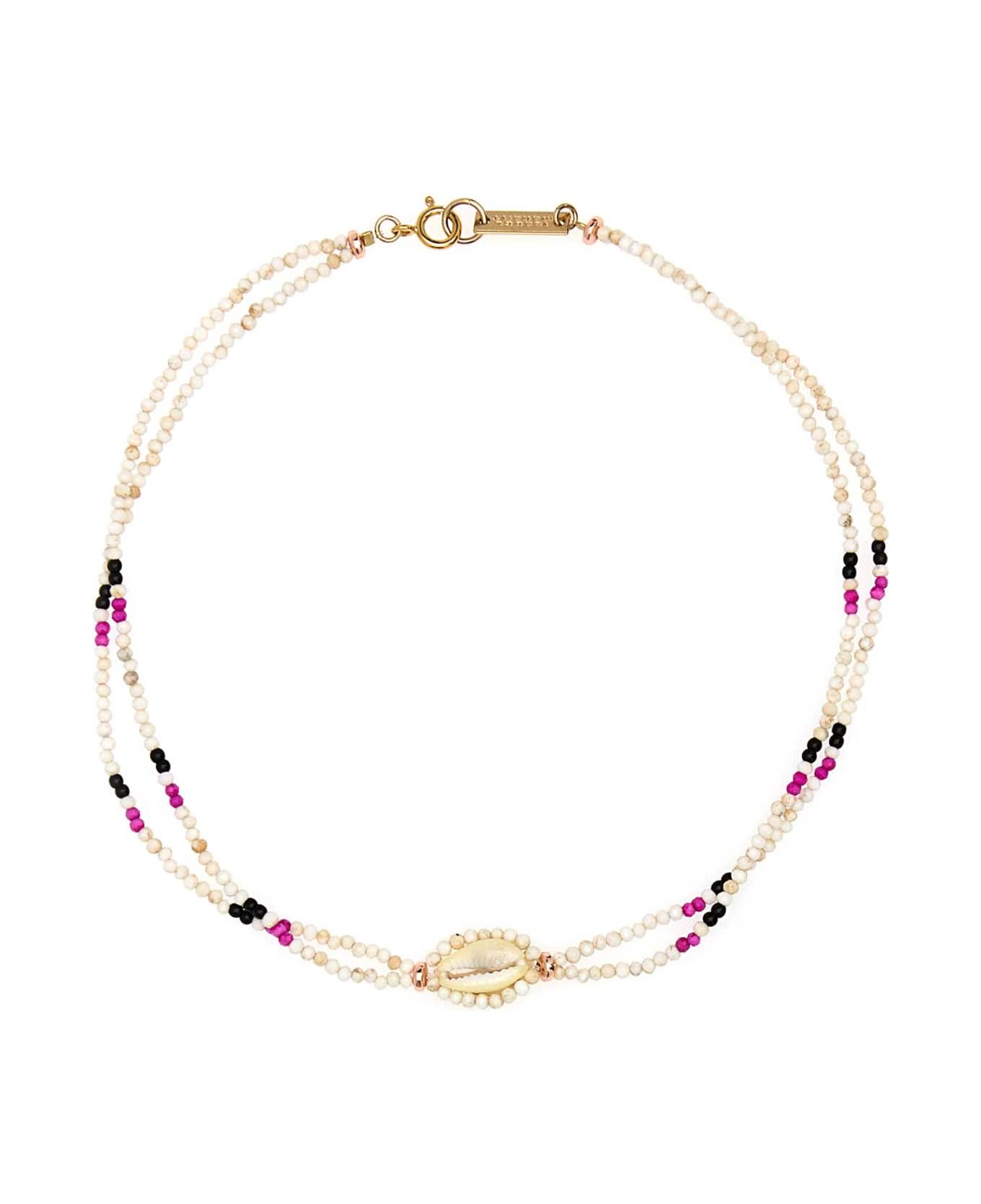 Isabel Marant Multicolor Beads Necklace - ECRUFUCHSIA ネックレス