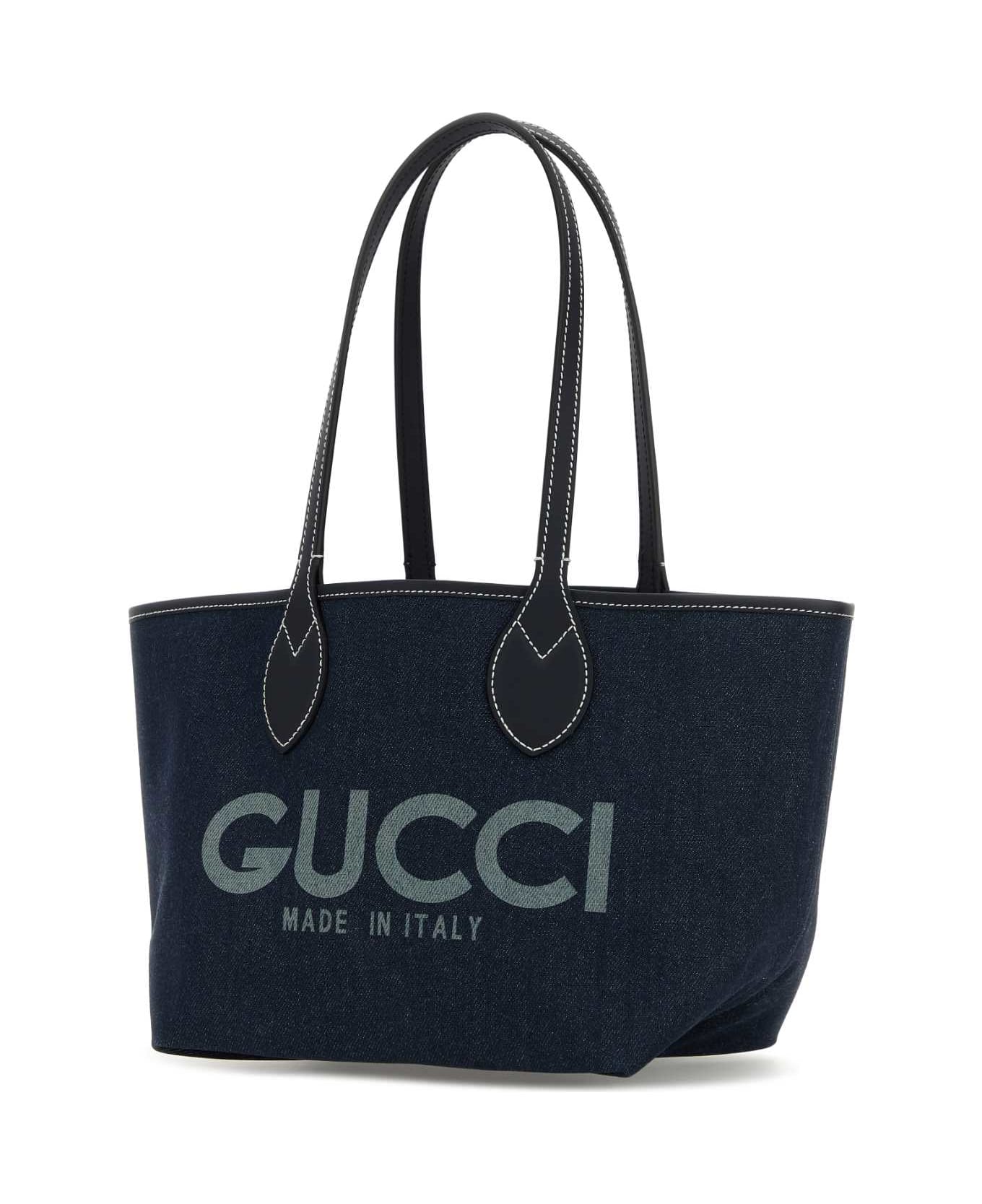 Gucci Denim Totissima Reversibile Shopping Bag - BEIGBLUDARKBLUBL