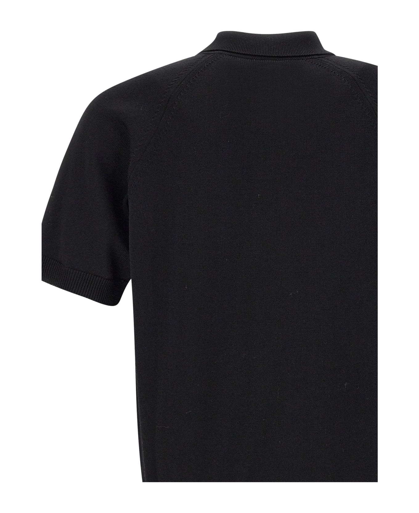 Lardini Polo Cotton And Viscose T-shirt - BLACK