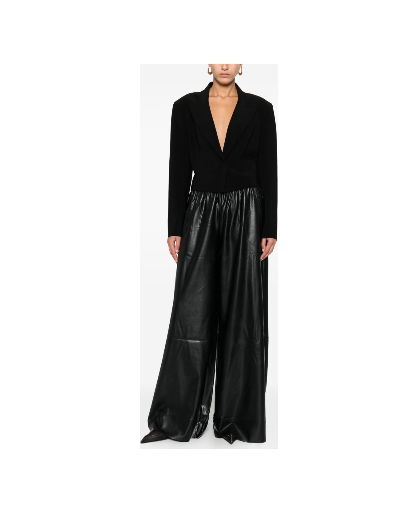 Norma Kamali Single-breasted Cropped Jacket - Black