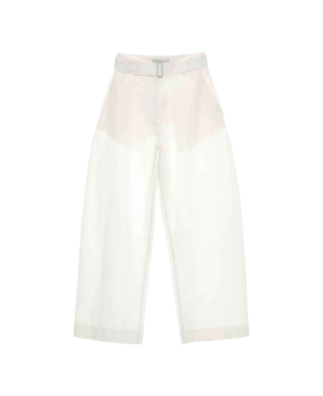 Studio Nicholson Round Leg Cotton Trousers - White