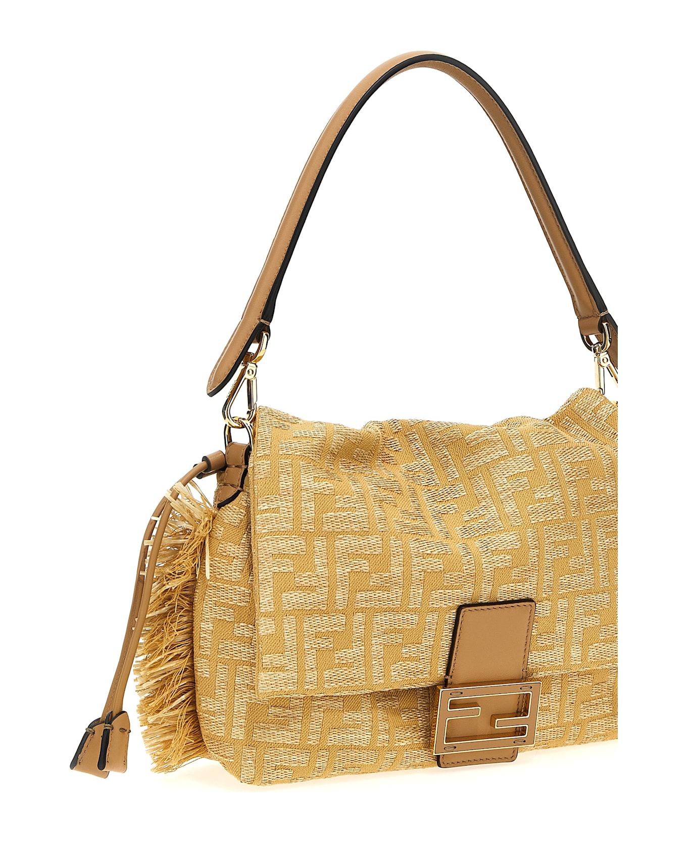 Fendi 
mamma Baguette Medium
 Shoulder Bag - Beige