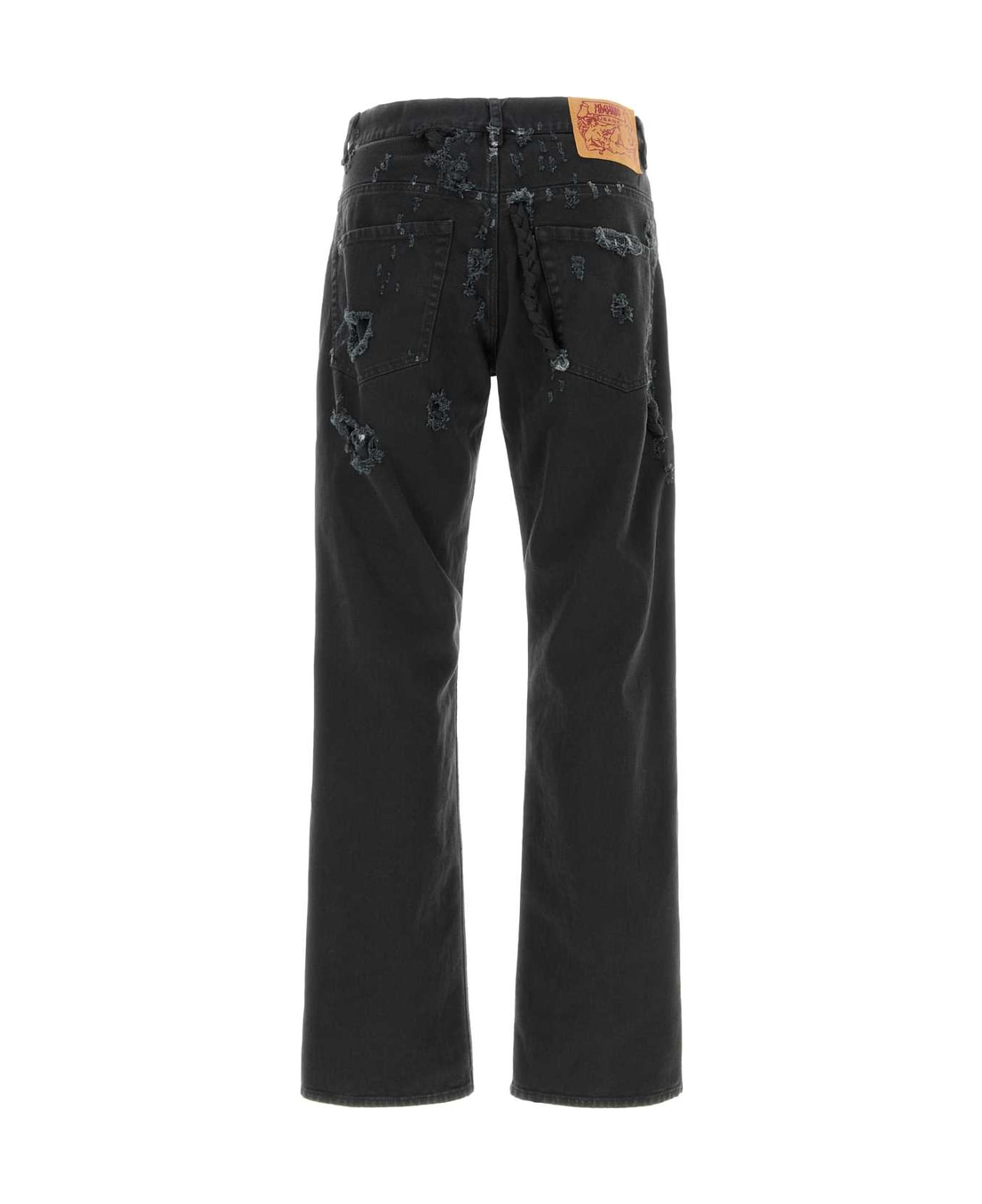 Magliano Black Denim Livello Broken Bull Jeans - CHARCOAL