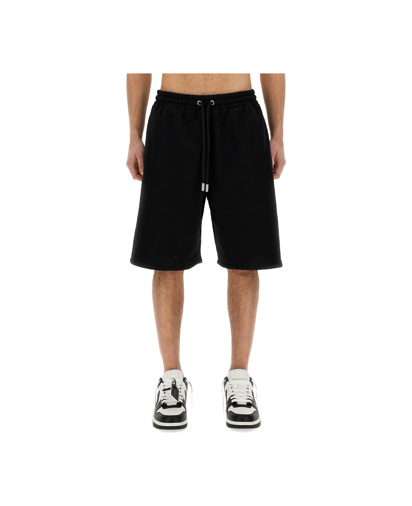 Off-White Bermuda With Logo - BLACK