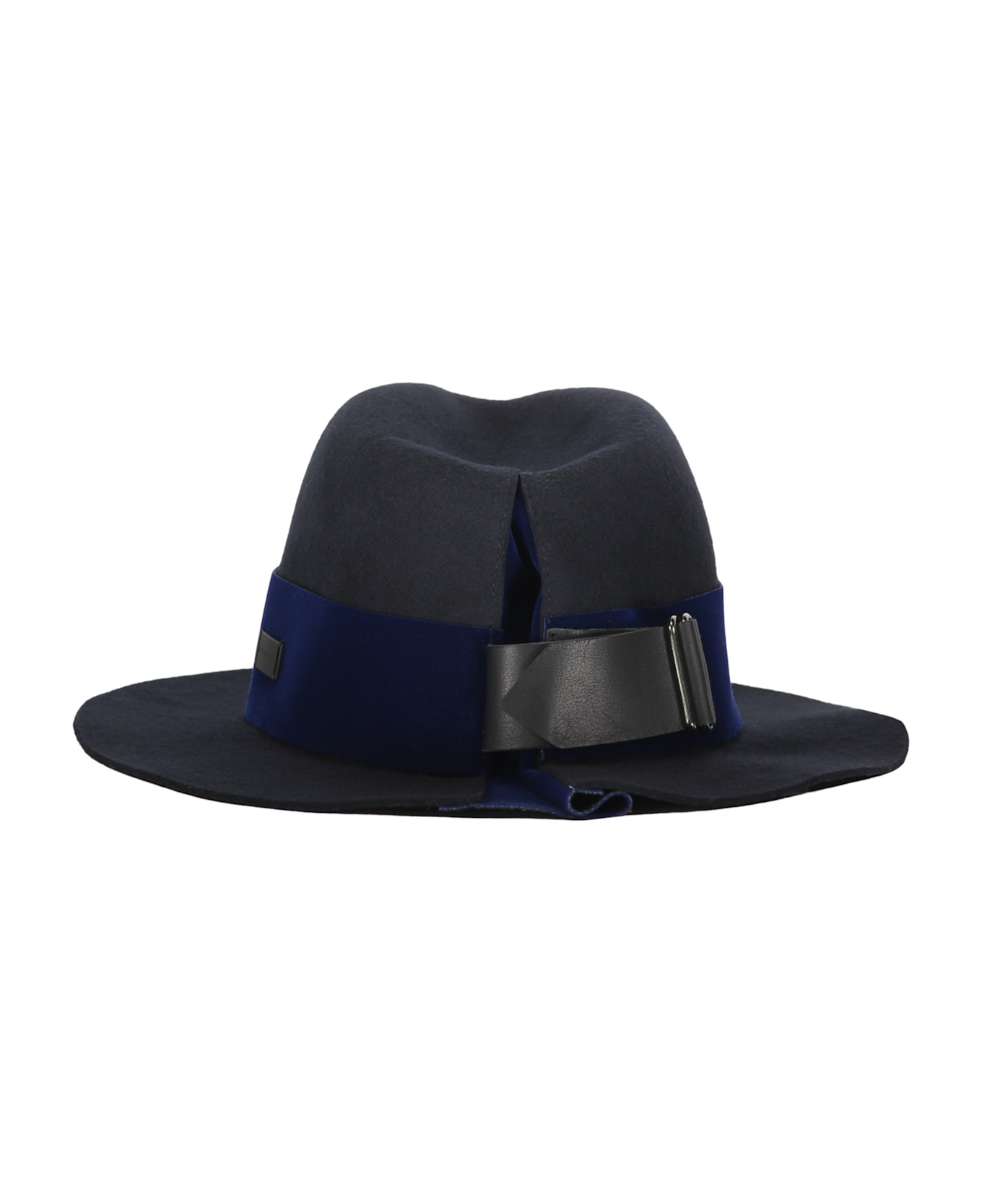 Emporio Armani Wool Fedora Hat - blue