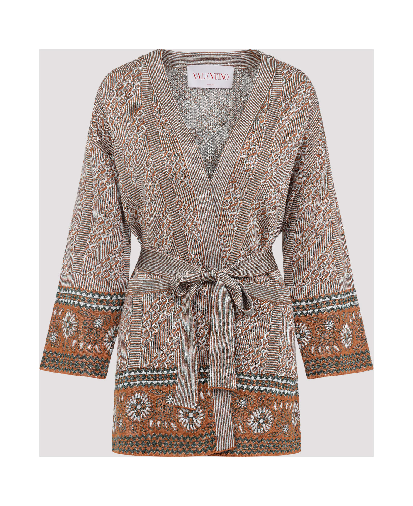 Valentino Viscose Cardigan - Qe Ginger Orange Gold ニットウェア