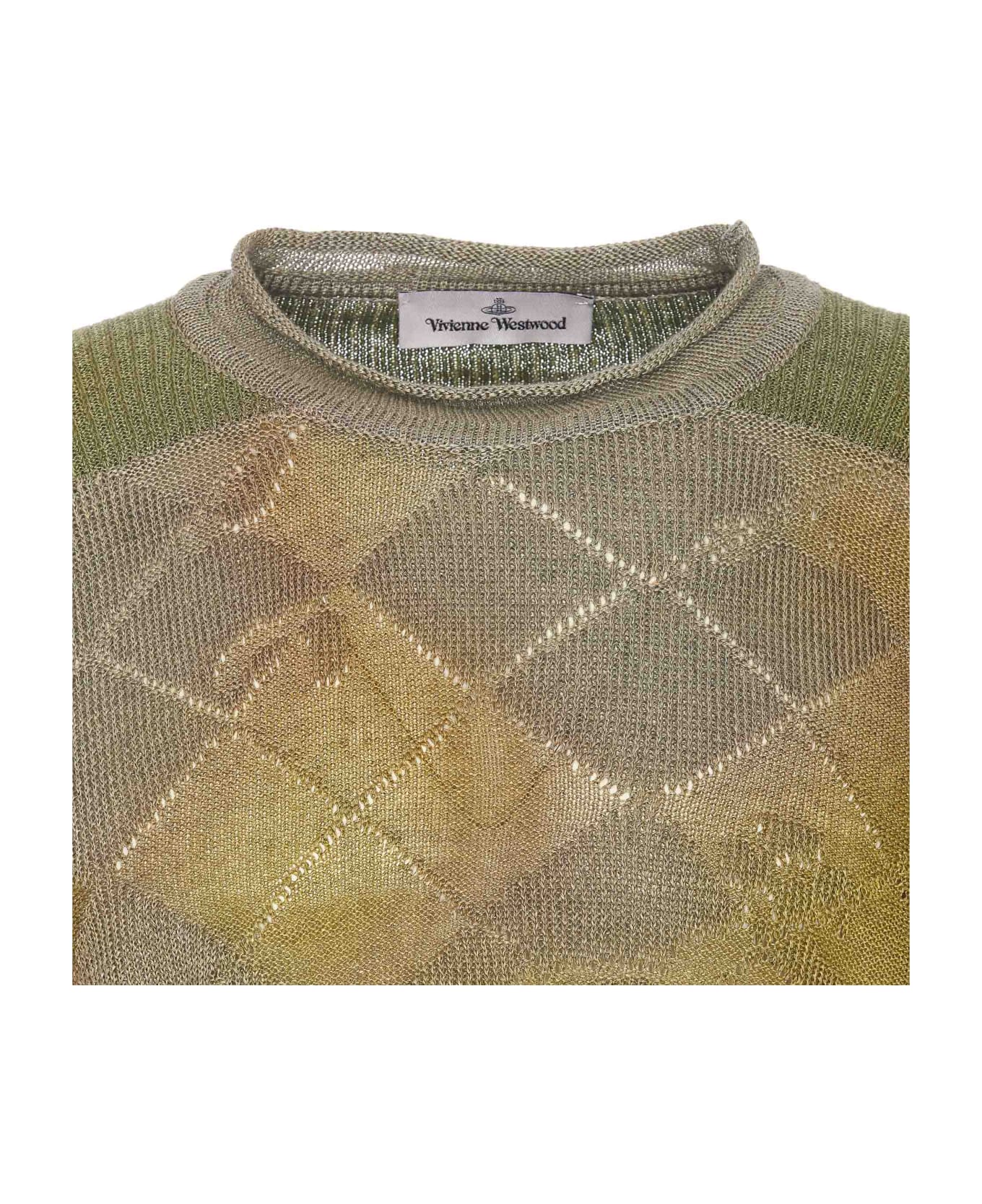 Vivienne Westwood Knit Pearl Sweater - Green