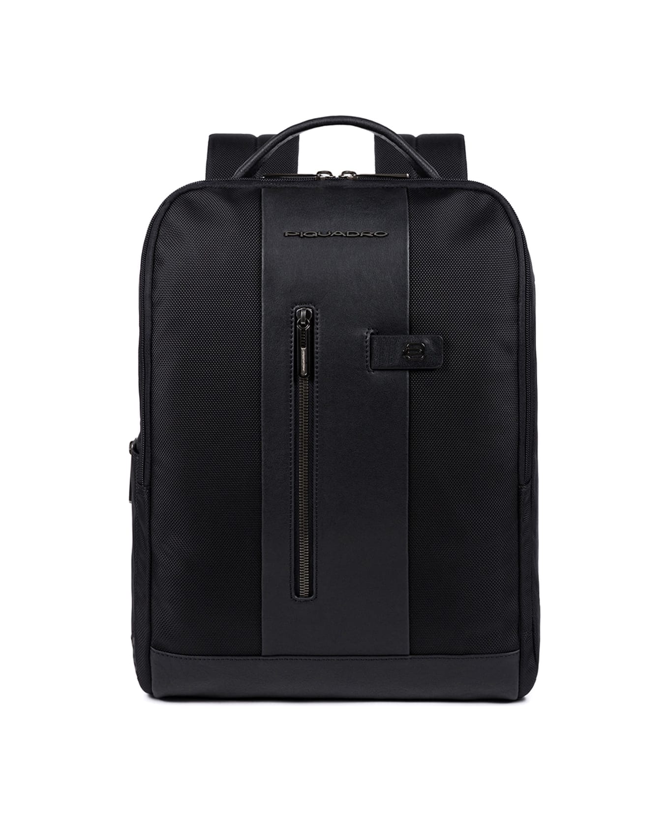Piquadro Laptop Backpack In Recycled Fabric - NERO