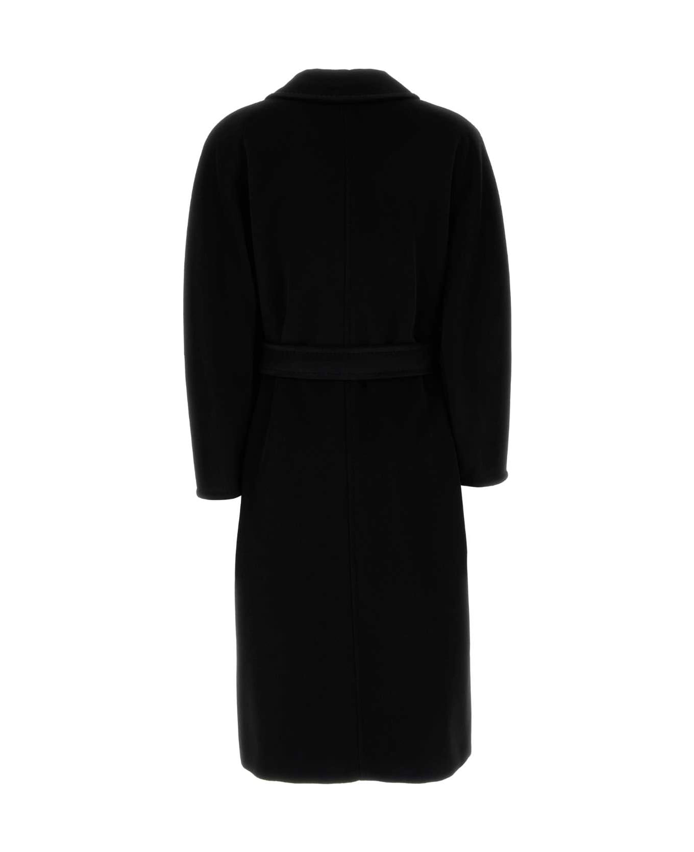 Max Mara Black Wool Blend Madame Coat - NERO