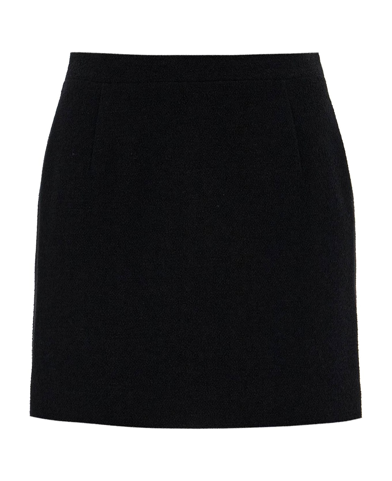 Alessandra Rich Tweed Bouclè Midi Skirt - BLACK (Black)