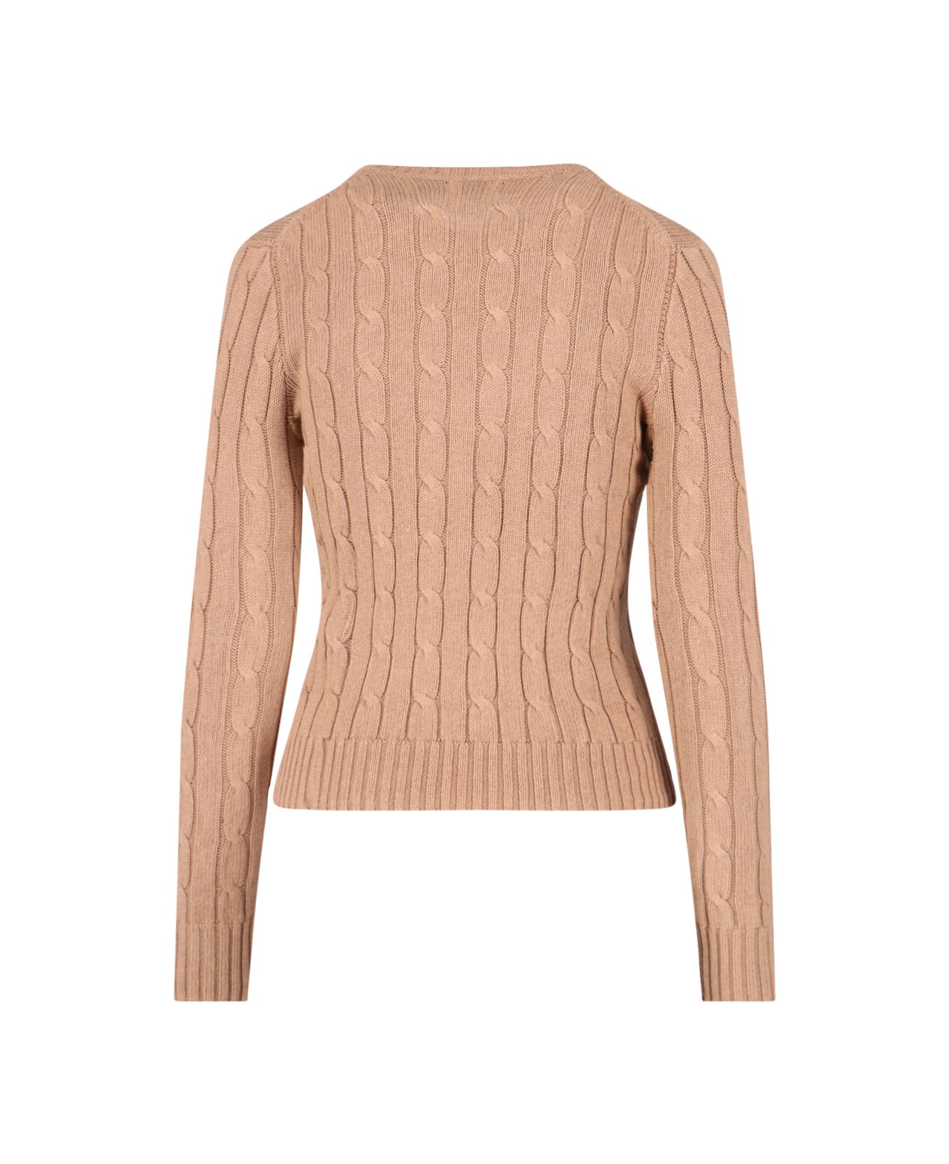 Polo Ralph Lauren Logo Braided Sweater - Beige