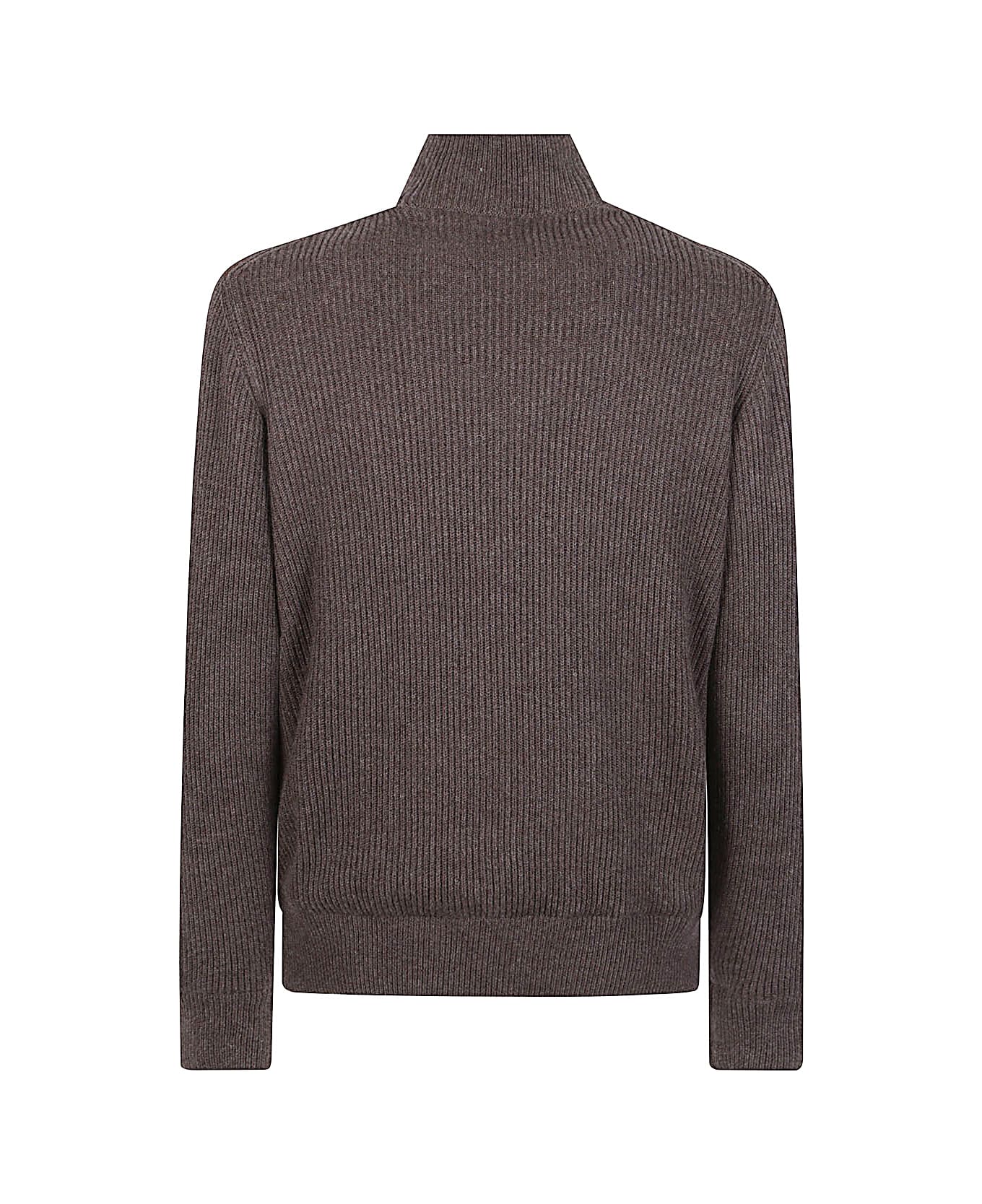 Brunello Cucinelli Leather Bomber Jacket - Brown