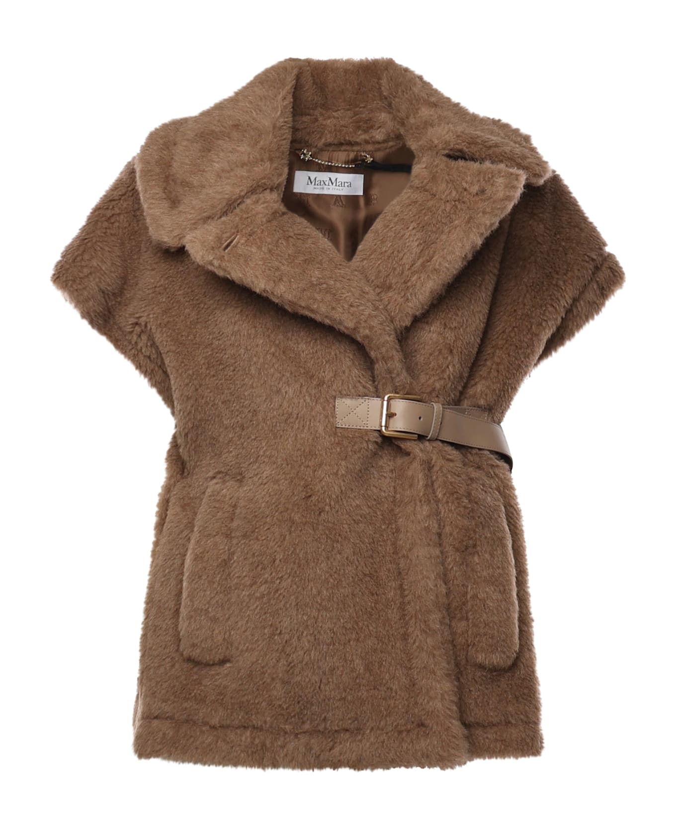 Max Mara Alpaca And Cashmere Teddy Cape - Brown