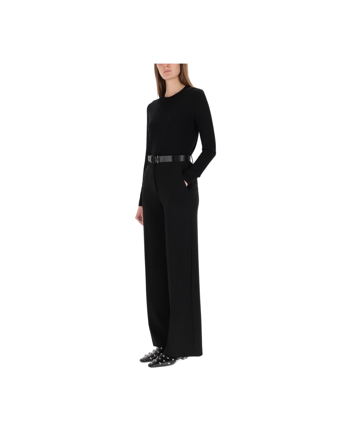 Theory Wide Pants - BLACK
