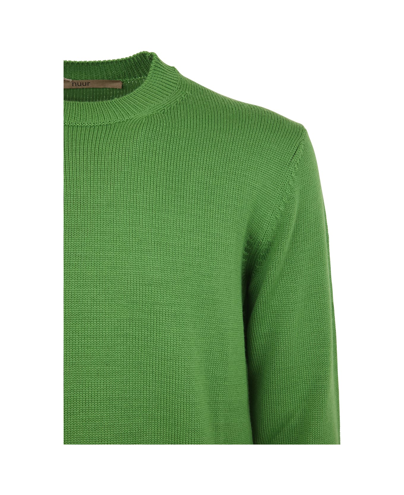 Nuur Long Sleeve Crew Neck Sweater - Green