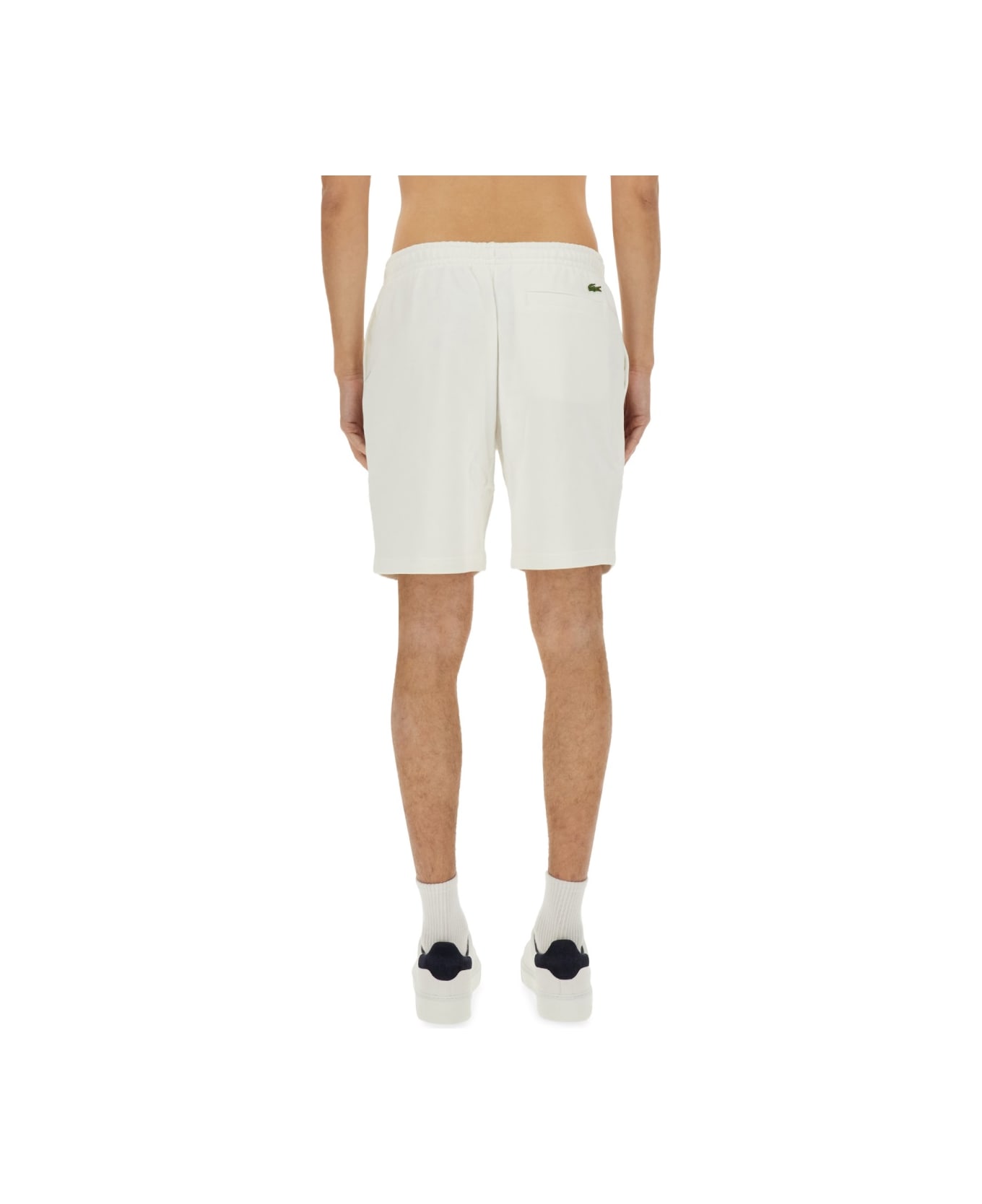 Lacoste Cotton Fleece Shorts - WHITE
