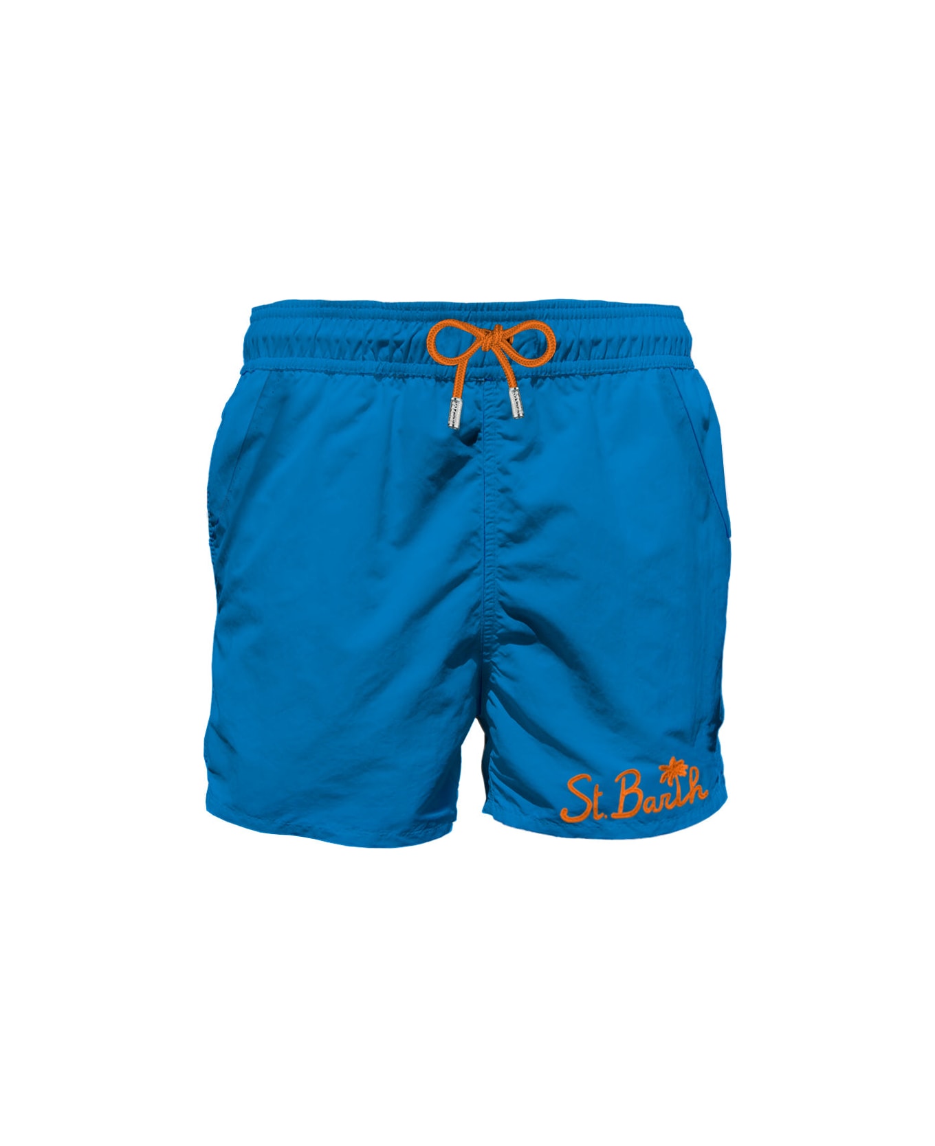 MC2 Saint Barth Bluette Man Swim Shorts With Pocket - BLUE