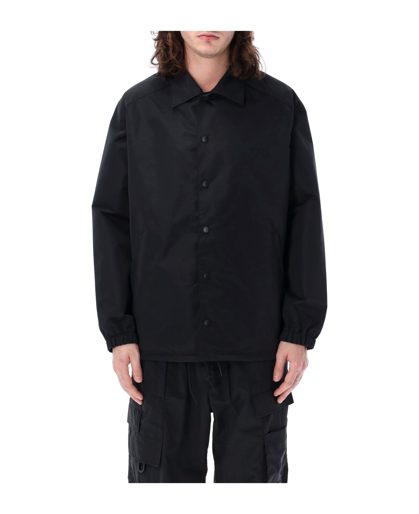 Y-3 Graphic Print Shirt Jaket - BLACK コート＆ジャケット