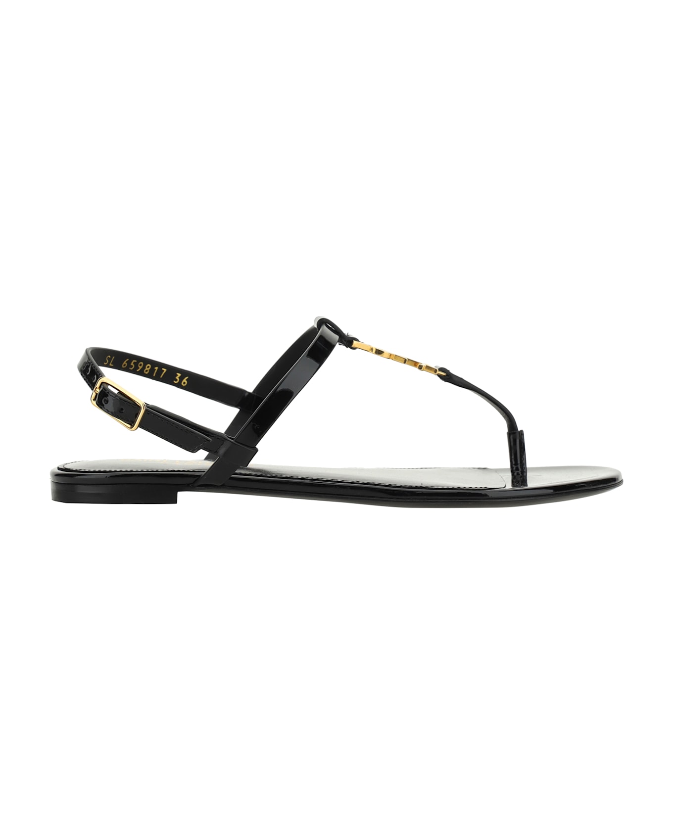 Saint Laurent Cassandra Sandals - BLACK