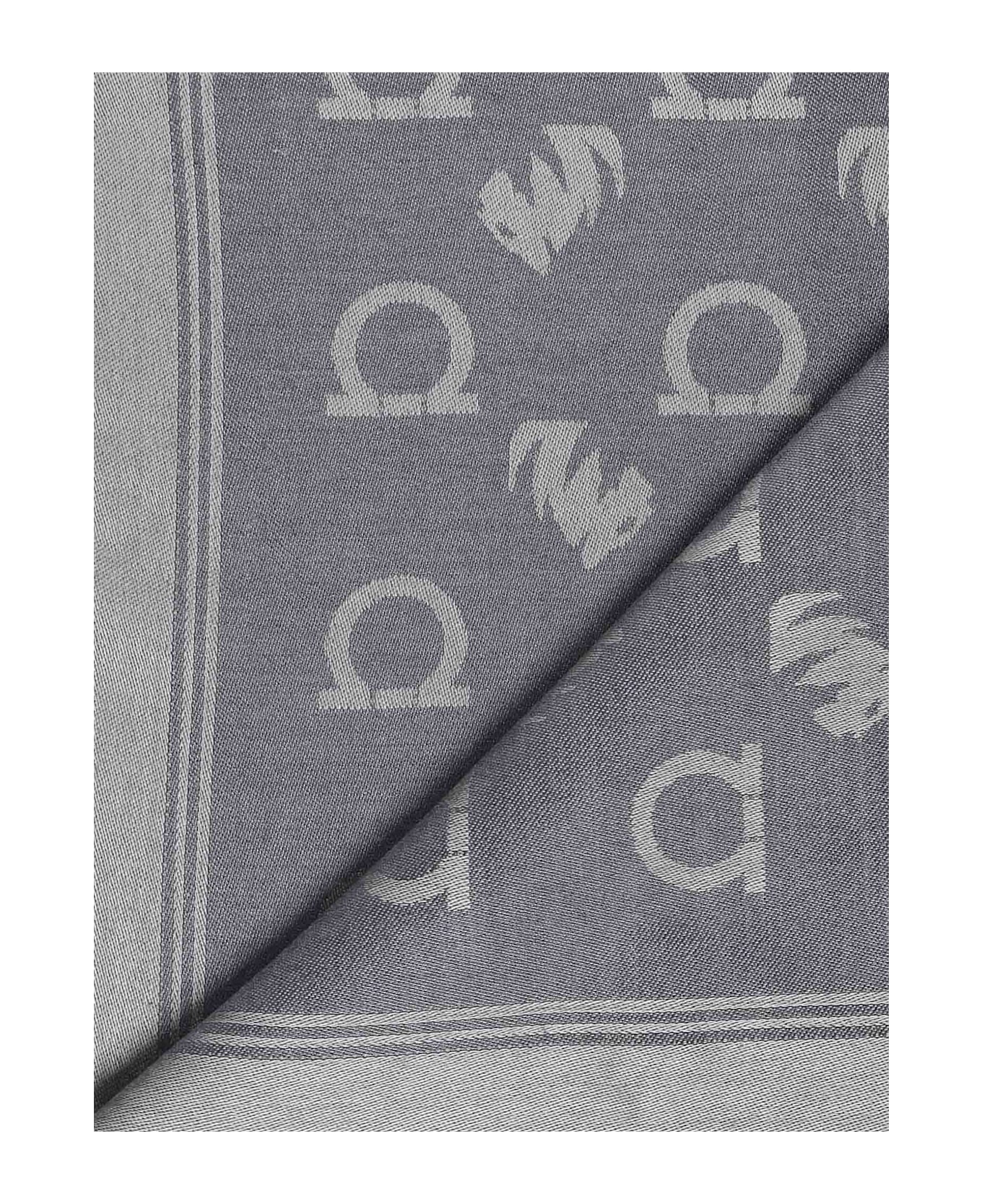 Ferragamo Gancini Square Stole - Blue