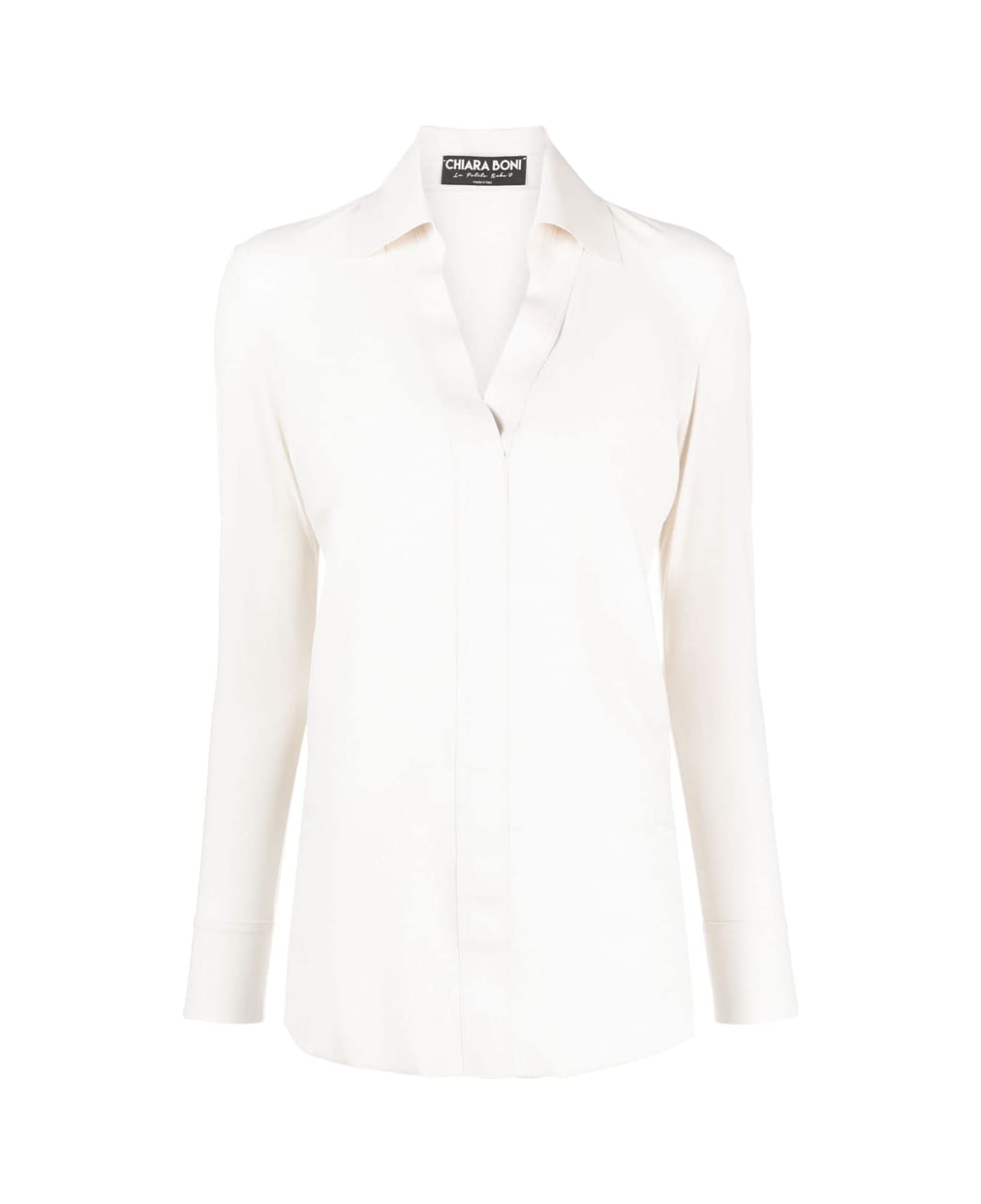 La Petit Robe Di Chiara Boni Atena Slim Shirt - Winter White