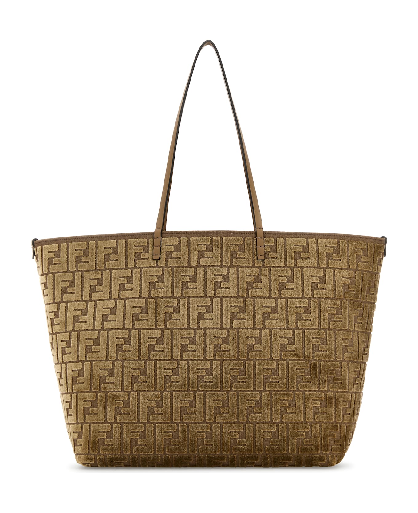 Fendi Ff Logos Tote Bag - Cappuccino+sand+p