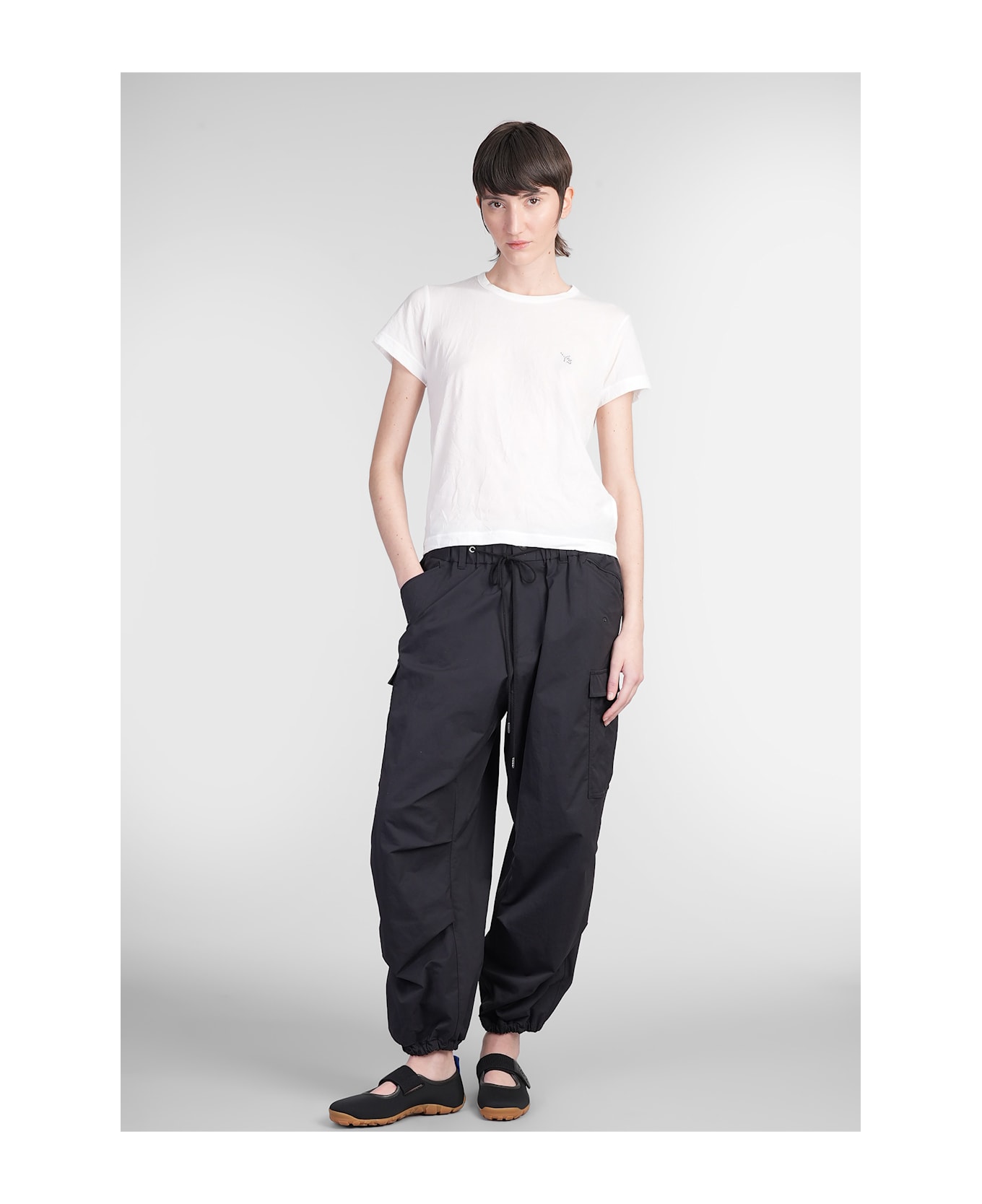 Yohji Yamamoto T-shirt In White Nylon - white