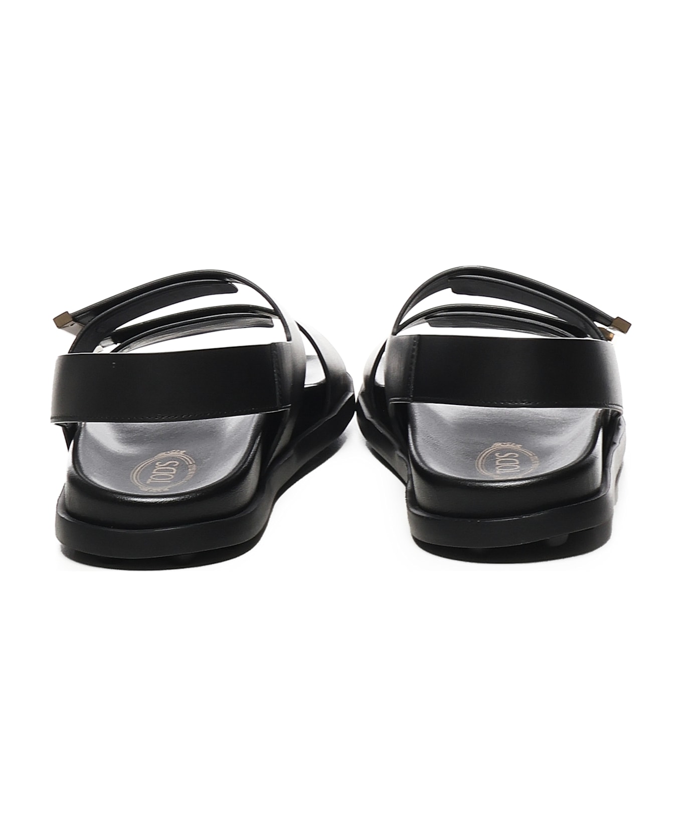 Tod's Leather Strap Sandal - Black