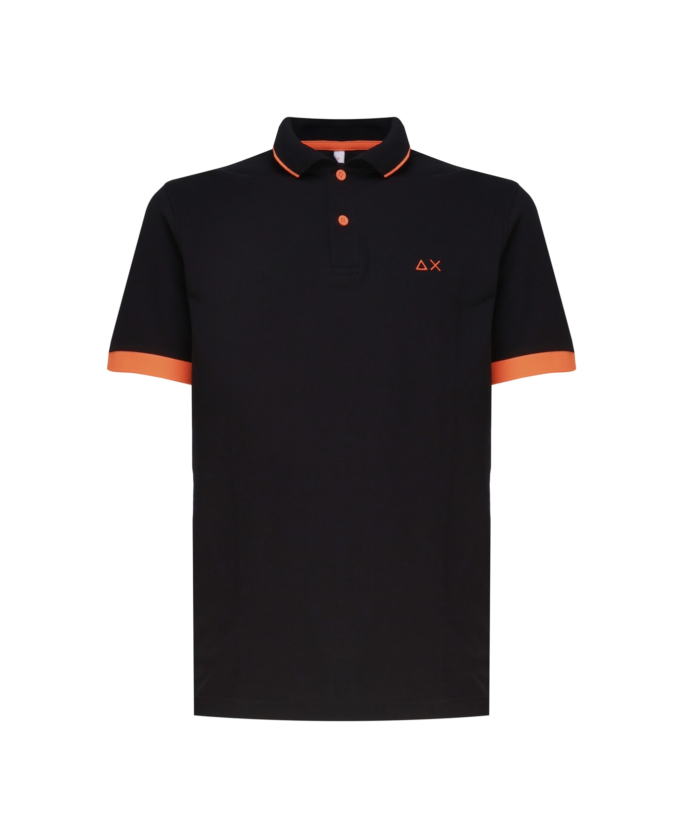 Sun 68 Polo T-shirt In Cotton - Black ポロシャツ