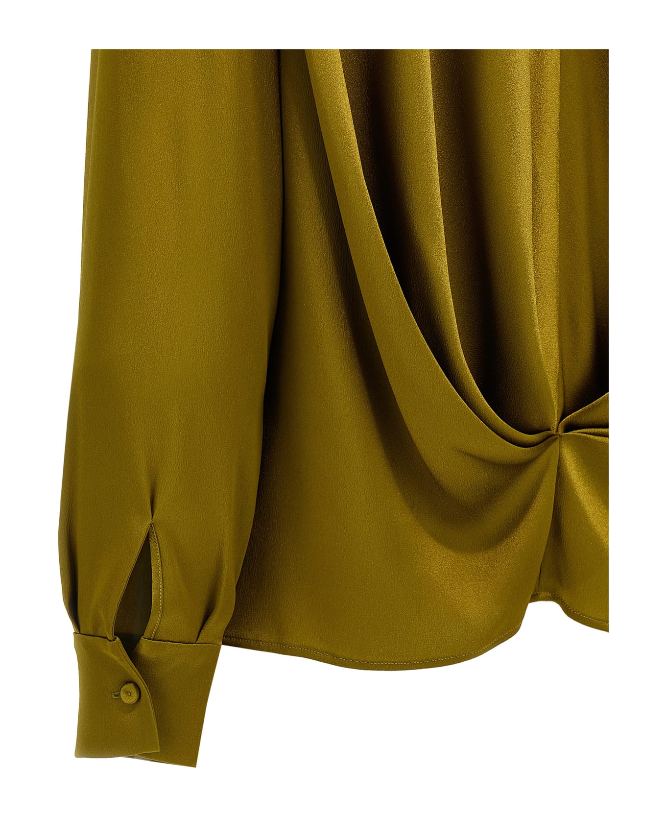 Alberta Ferretti Draped Shirt - Green