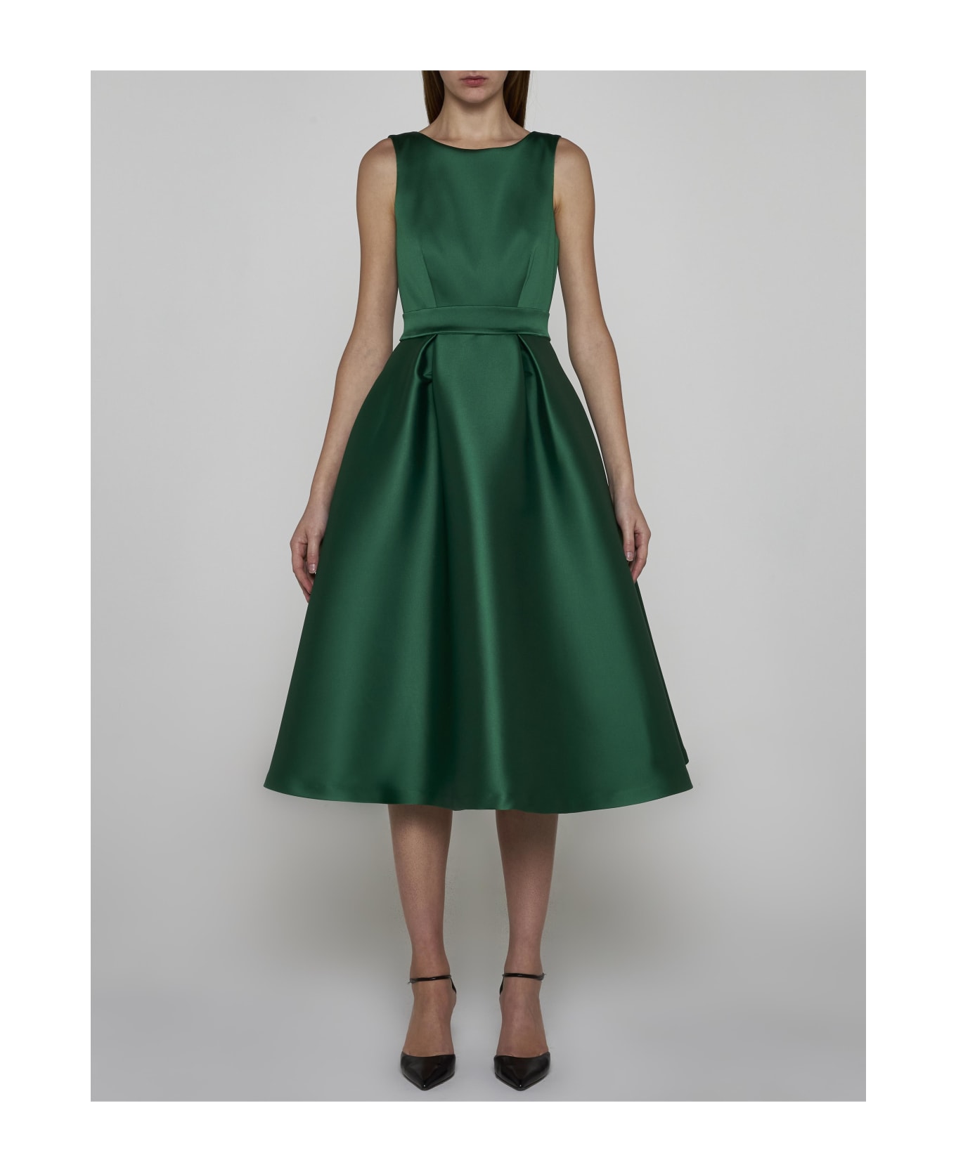 Parosh Papavero Duchesse Dress - Verde ワンピース＆ドレス