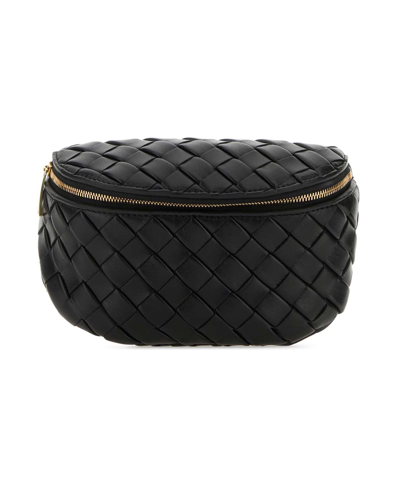 Bottega Veneta Black Leather Mini Padded Belt Bag - BLACK