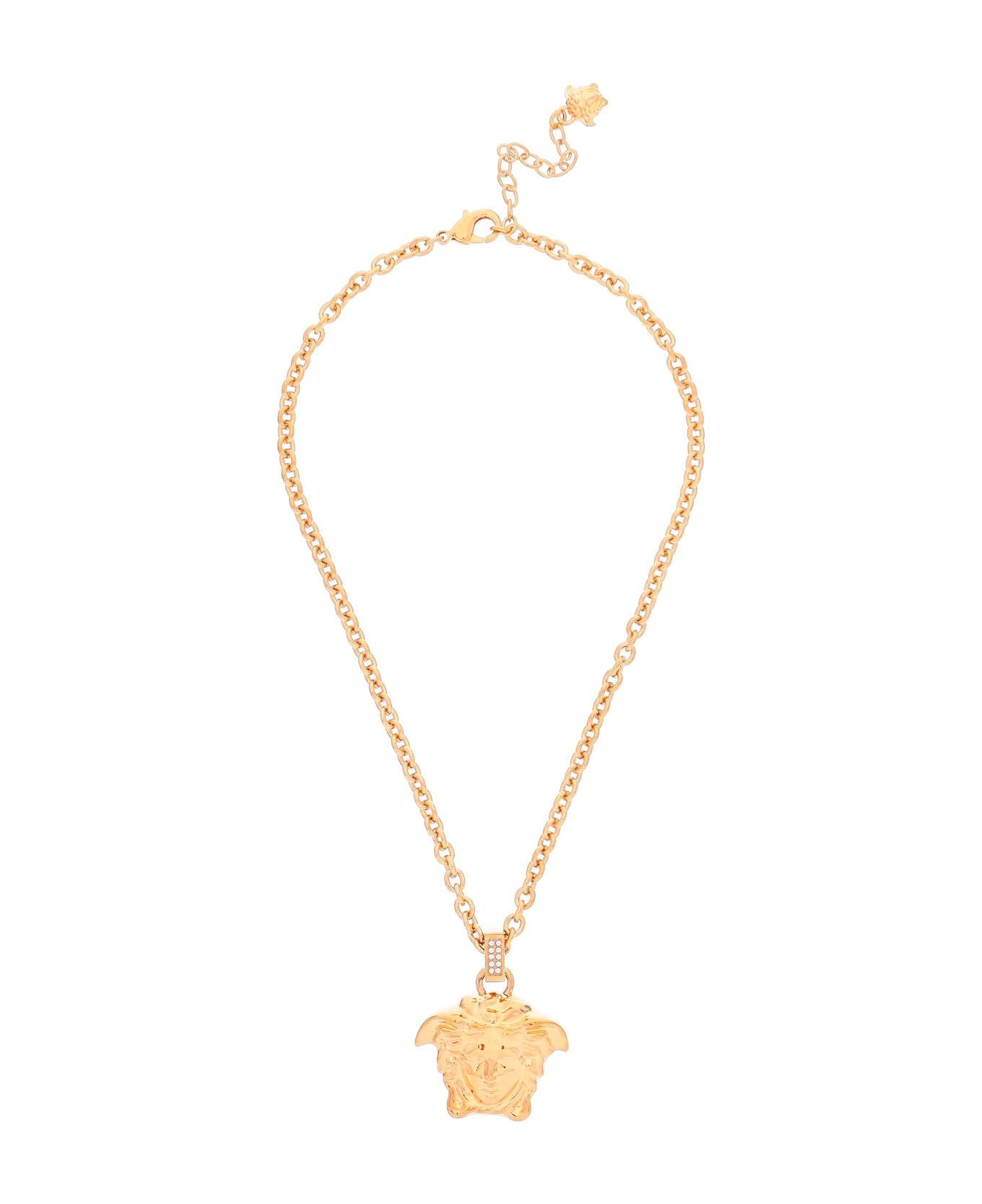Versace La Medusa Pendant Necklace - crystal-Versace Gold