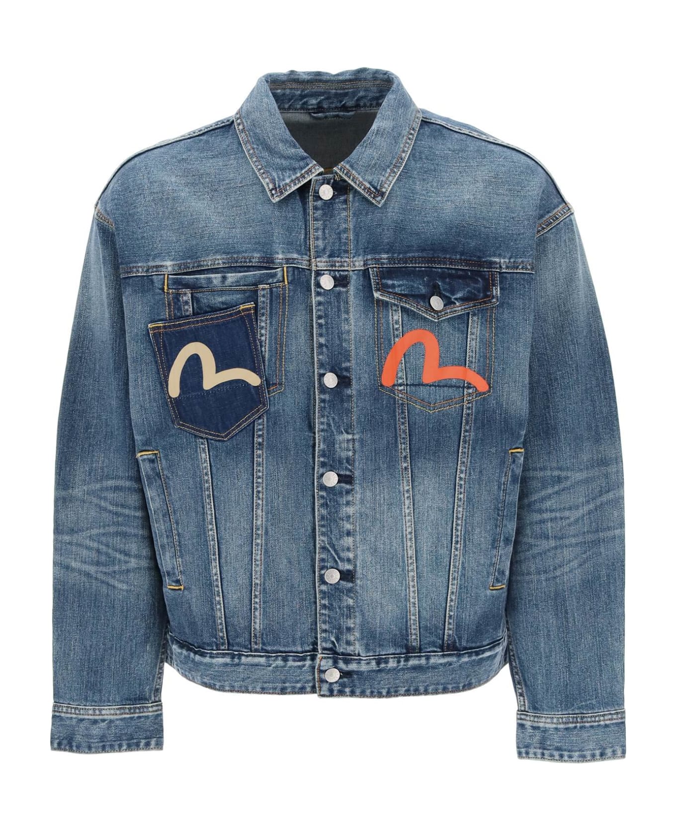 Evisu Multipocket Denim Jacket - INDIGO MID TONE (Blue)