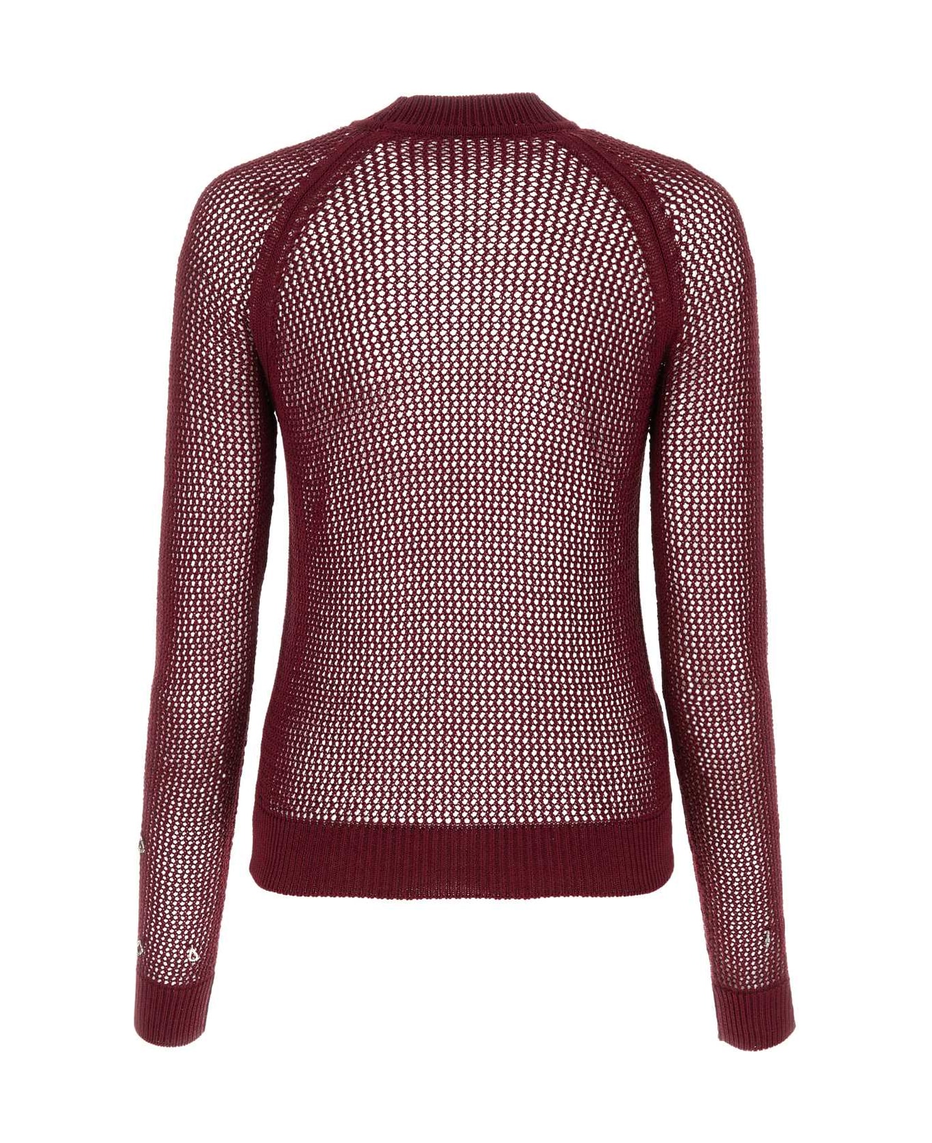 Durazzi Milano Burgundy Cotton Sweater - Red ニットウェア