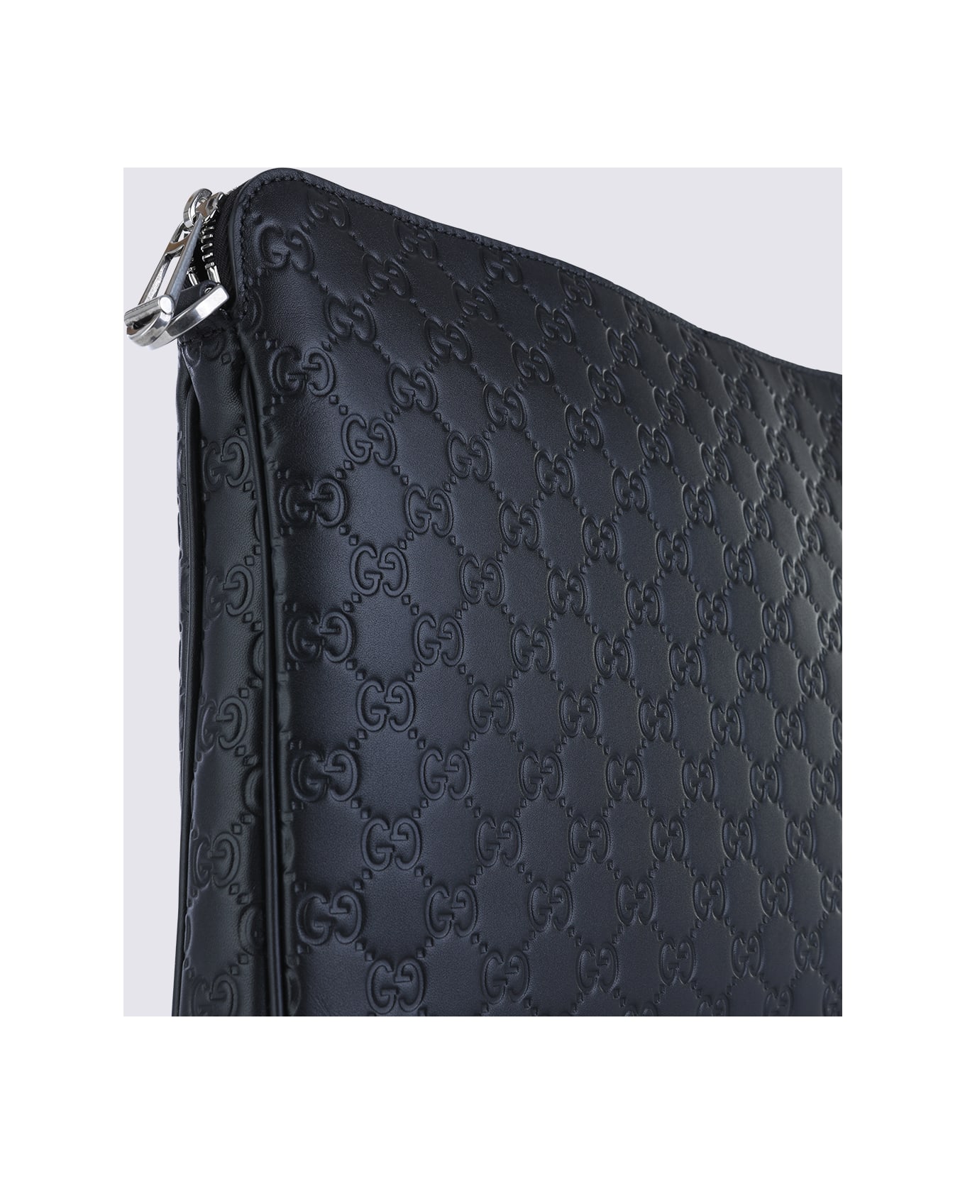 Gucci Black Leather Pouche - Black