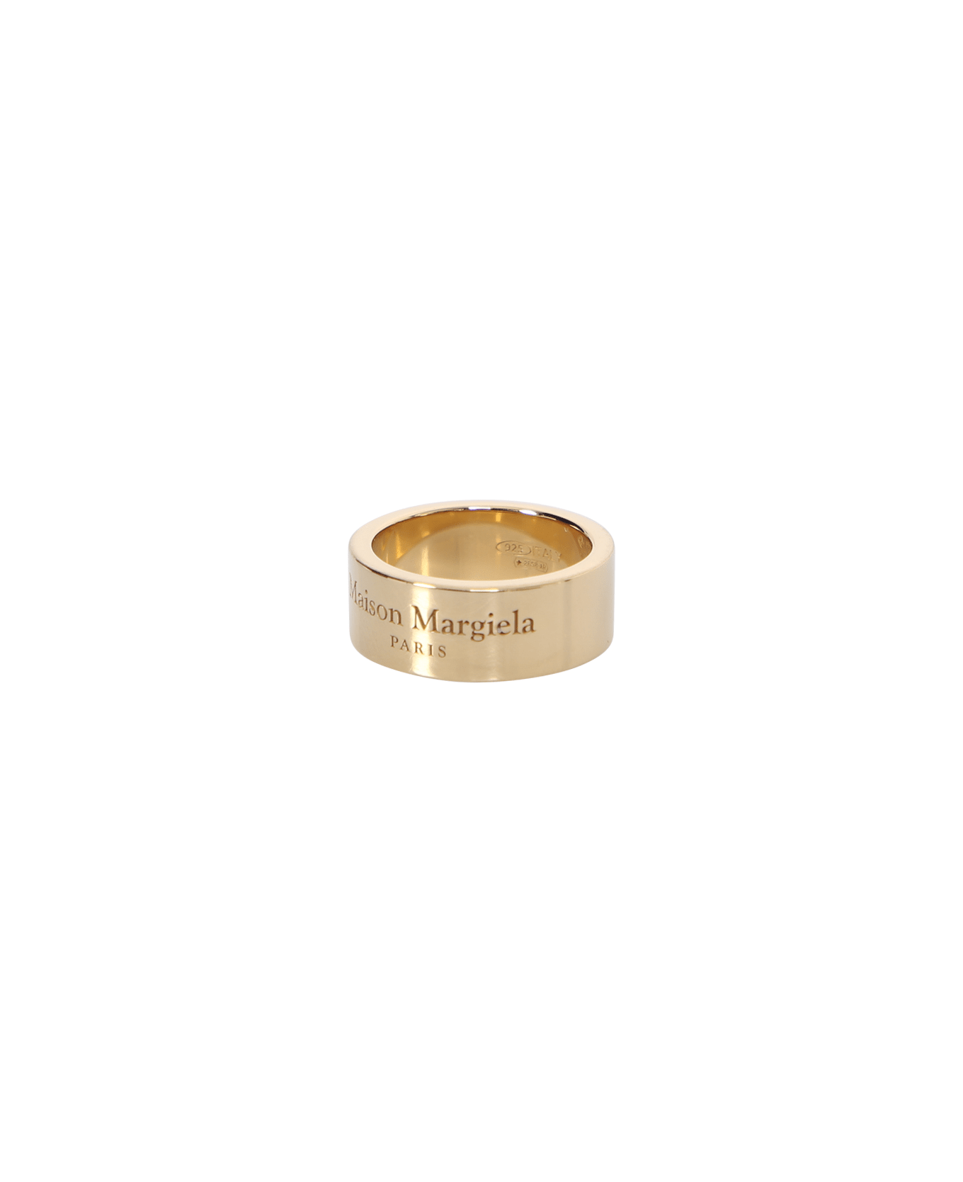 Maison Margiela Engraved Logo Ring Gold - Metallic