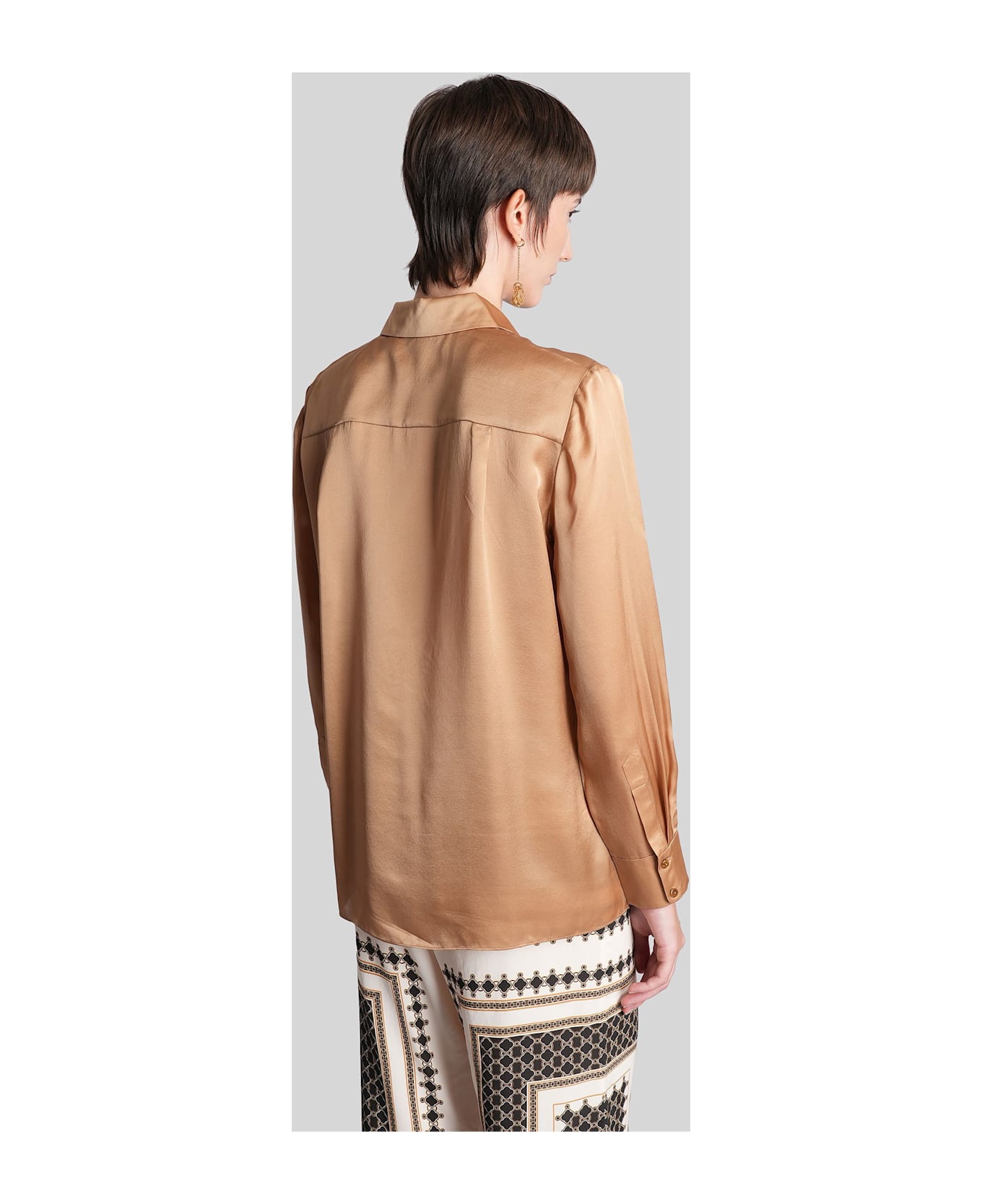 Zimmermann Shirt In Camel Silk - Camel