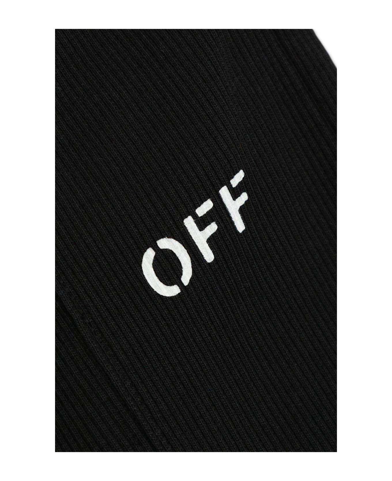 Off-White Logo Printed Trousers - Black White