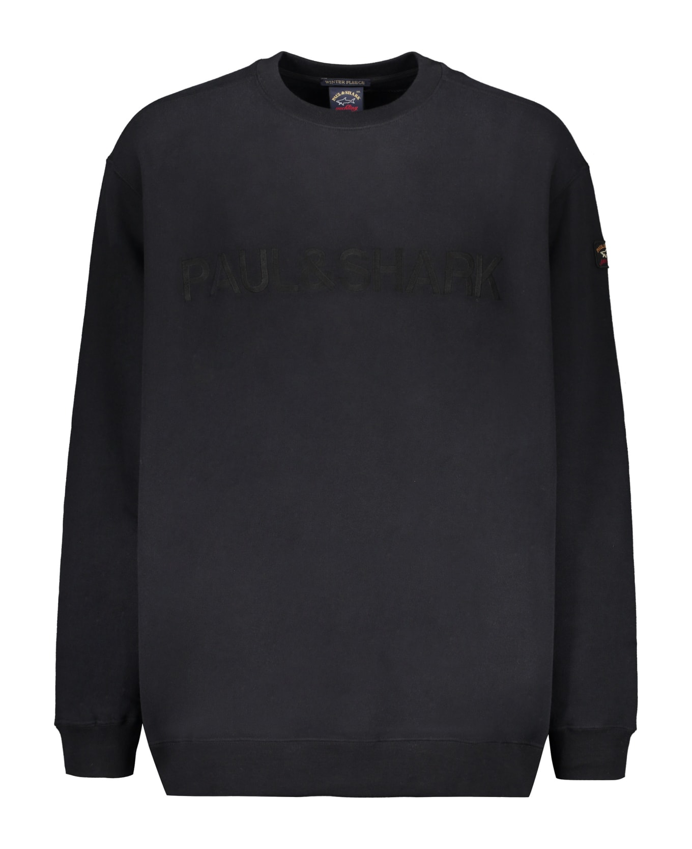 Paul&Shark Logo Detail Cotton Sweatshirt - black フリース