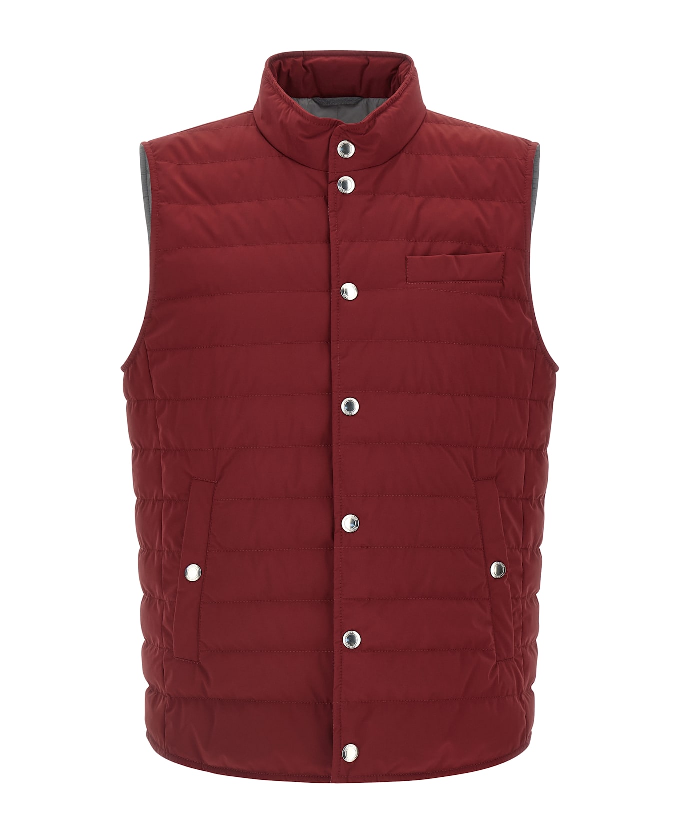 Brunello Cucinelli Quilted Vest - Bordeaux