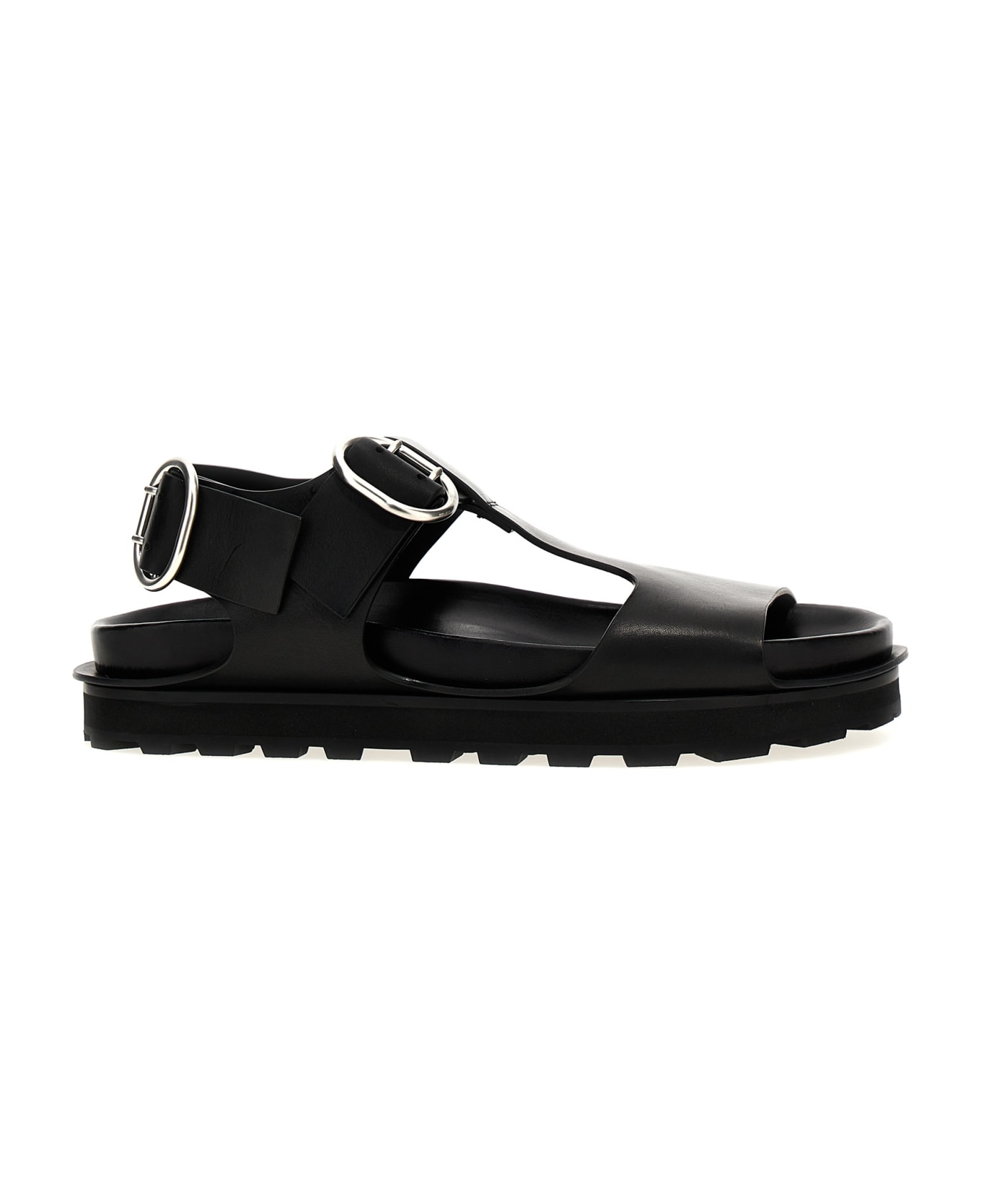 Jil Sander Leather Sandals - Black  