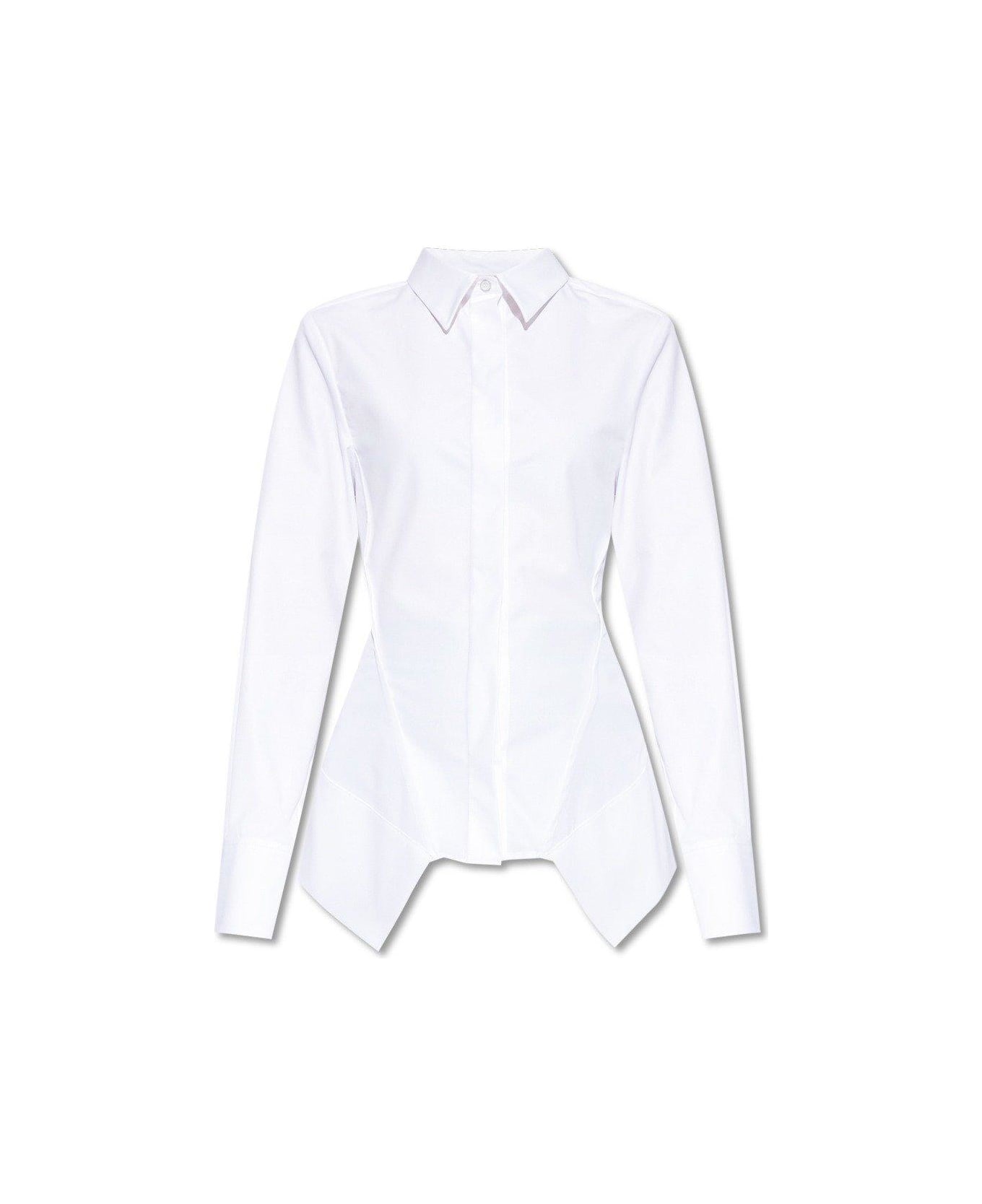 Givenchy Cut-out Detail Fitted Shirt - WHITE
