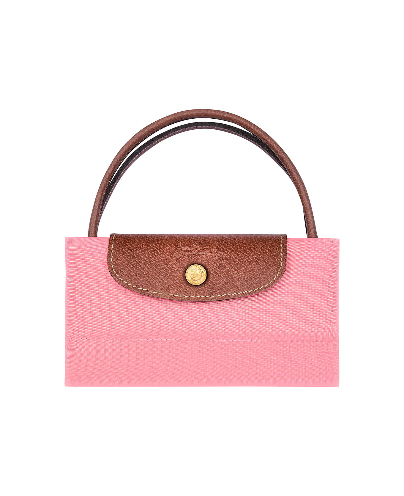 Longchamp 
le Pliage S
 Pink Handbag With Engraved Logo In Recycled Canvas Woman - Pink