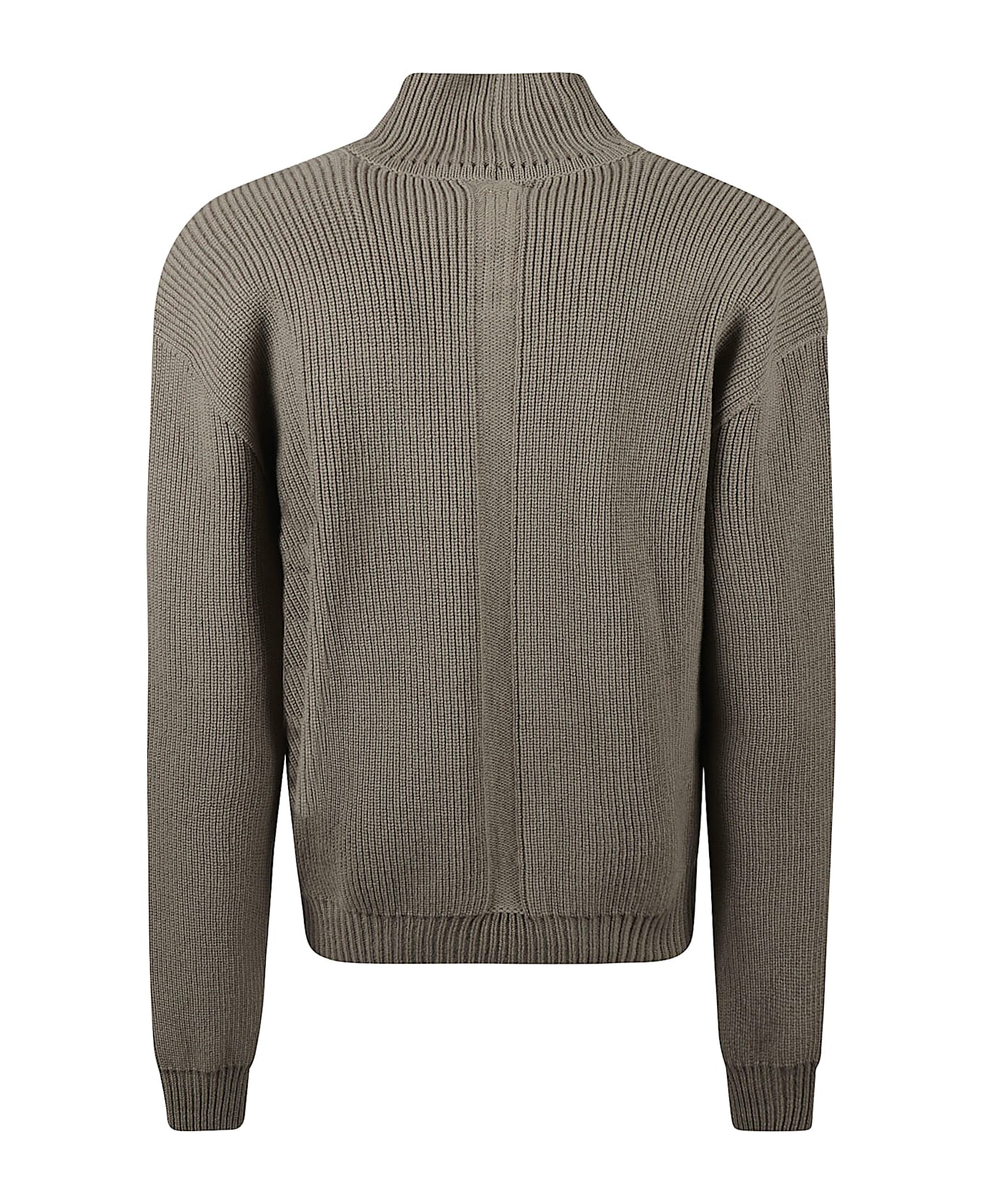 Rick Owens Ribbed Knit Turtleneck Sweater - powder