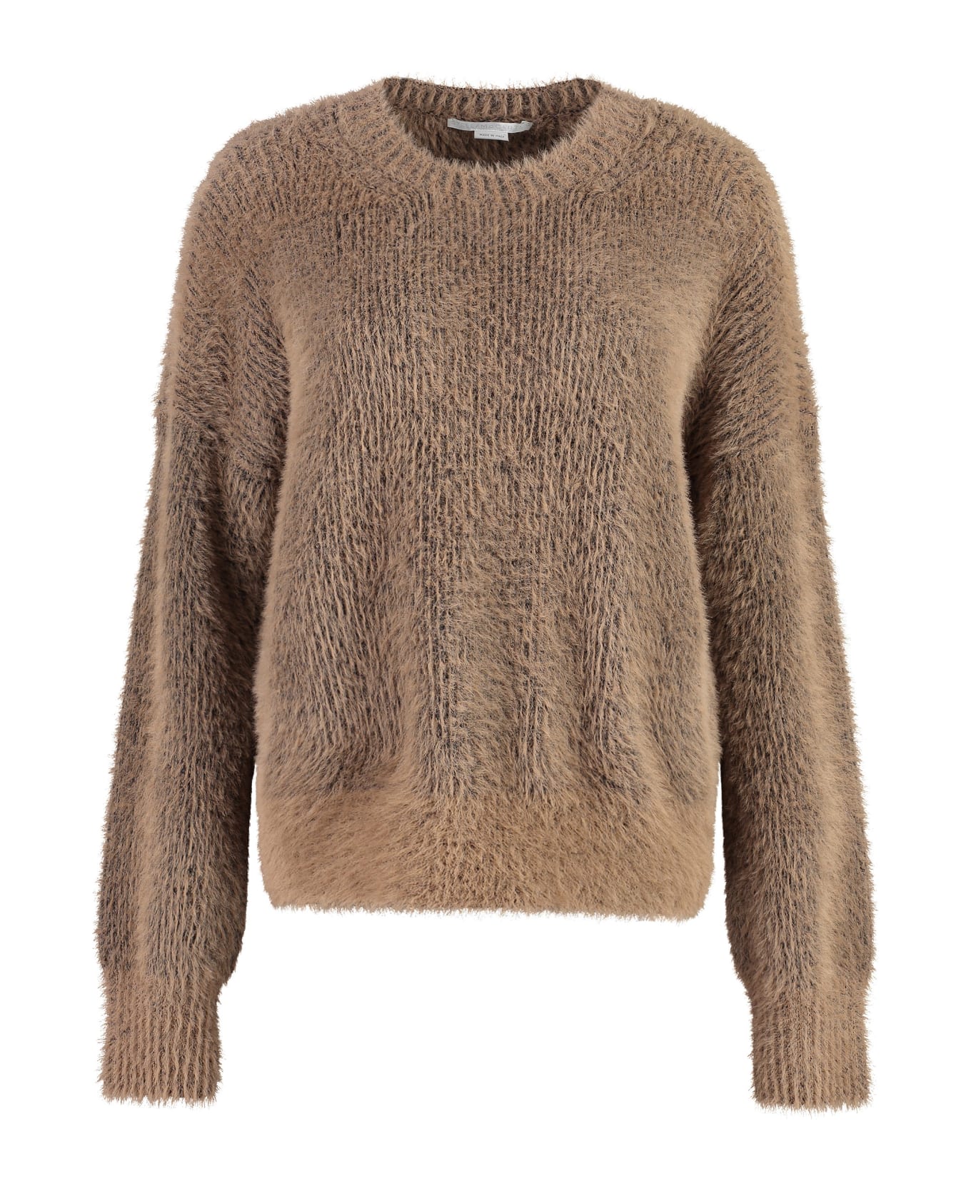 Stella McCartney Fluffy Long Sleeve Crew-neck Sweater - Camel